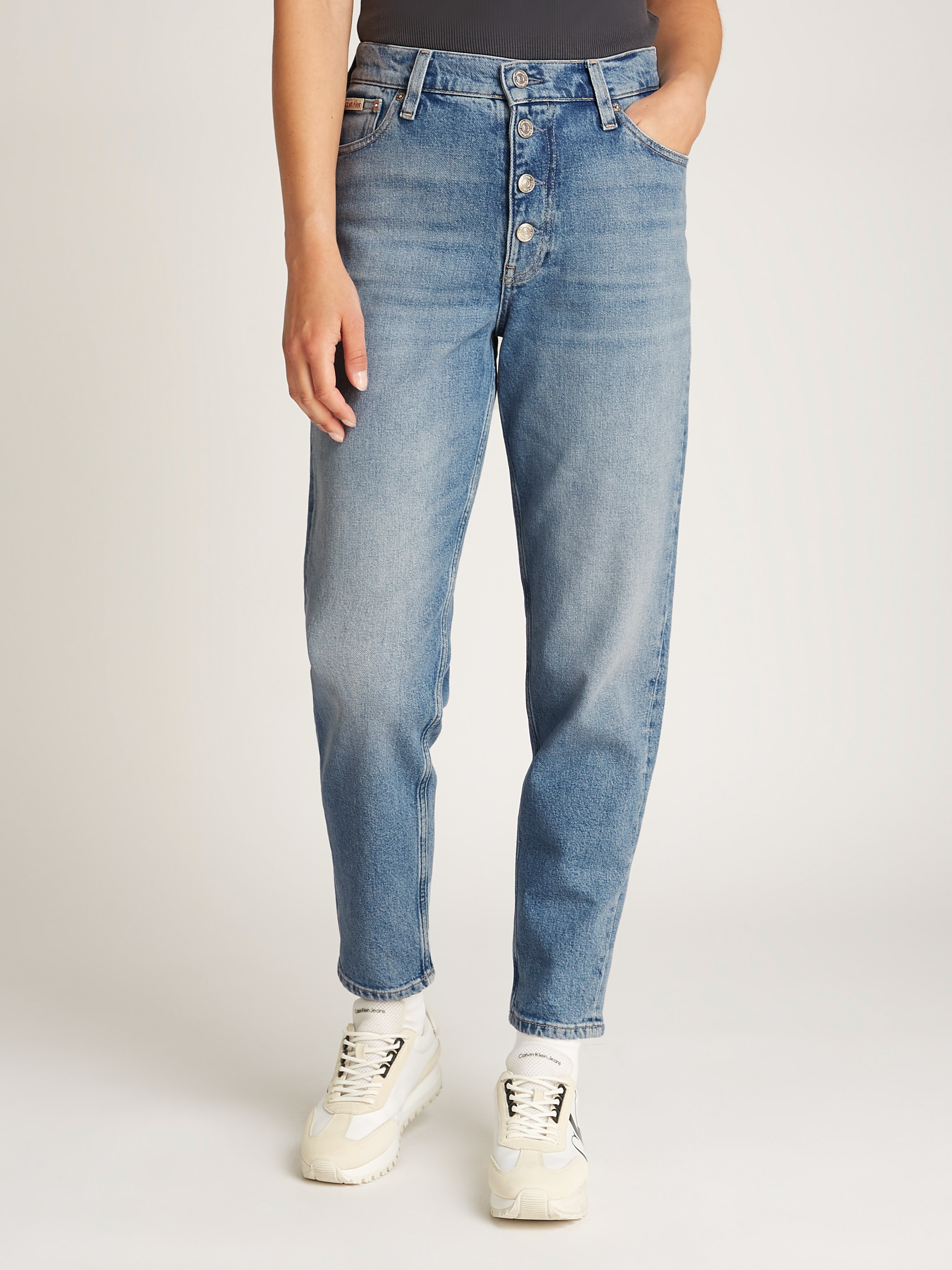 Mom-Jeans »MOM JEAN«, mit offener Knopfleiste