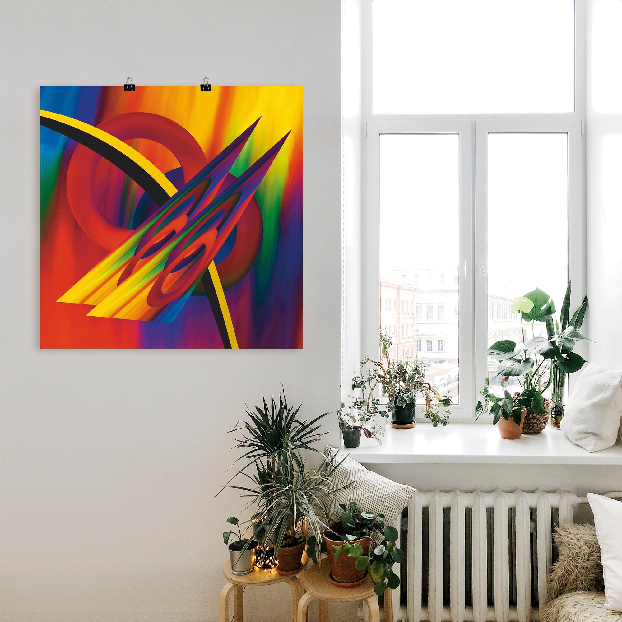 Artland Poster »Modern Bunt«, Muster, (1 St.), als Alubild, Leinwandbild, Wandaufkleber oder Poster in versch. Größen