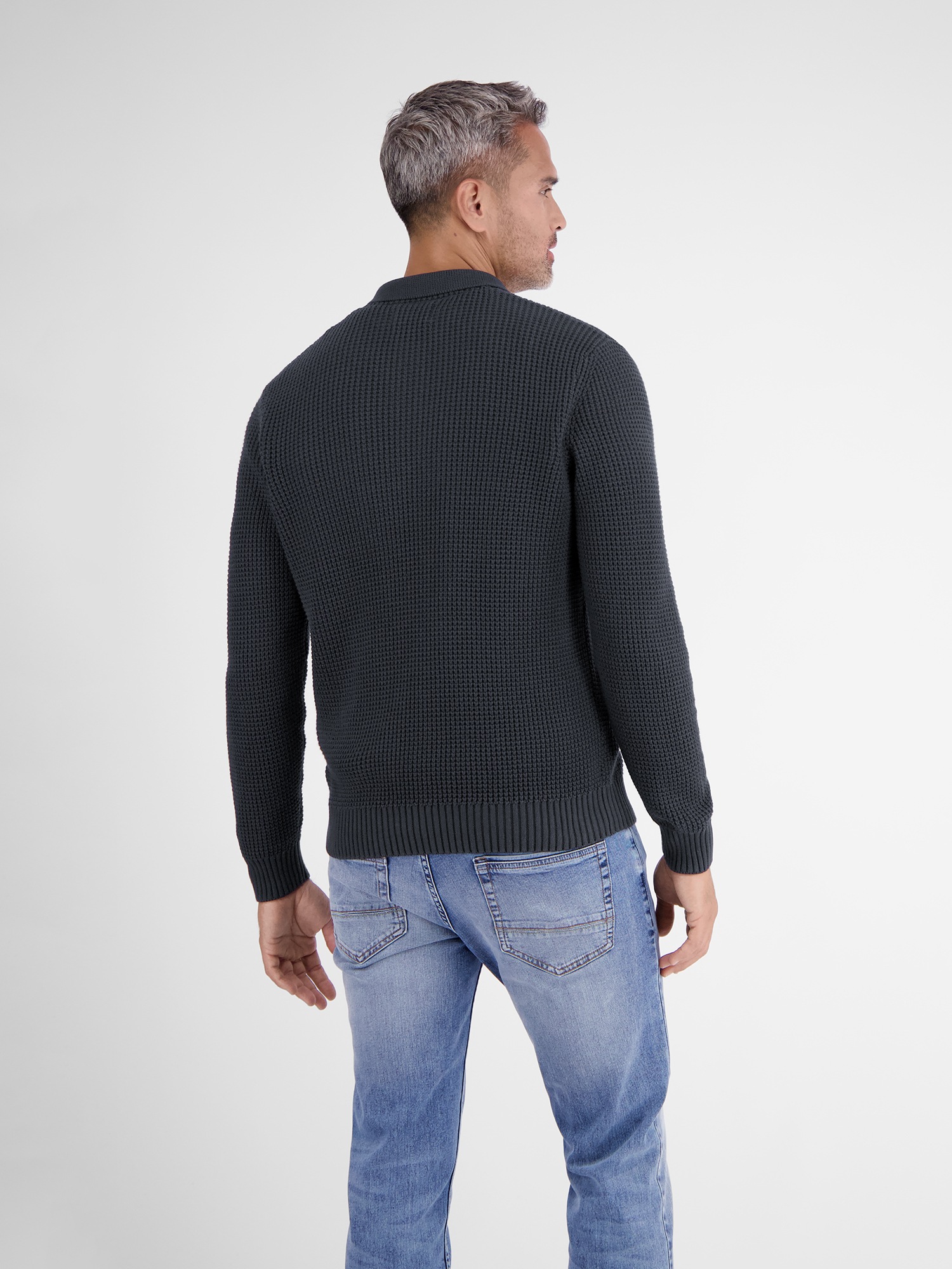 LERROS Strickpullover "LERROS Langarm Strickpolo" günstig online kaufen