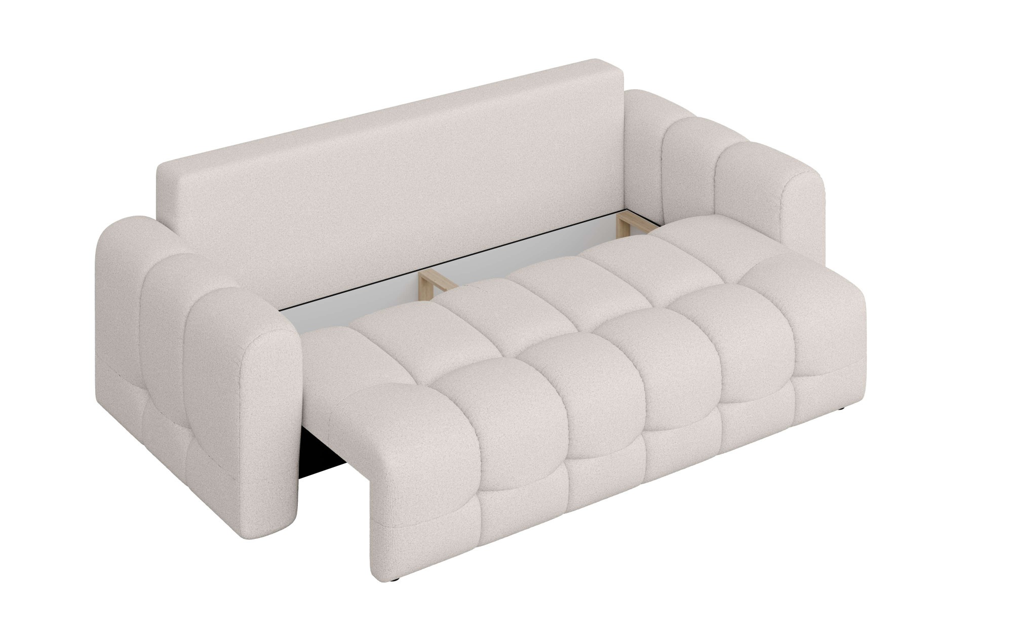 INOSIGN 3-Sitzer »Manilla, wahlweise mit Bettfunktion, B/T/H 265/117/91 cm«, mit Wellenunterfederung, in verschiedenen Materialien und Farben