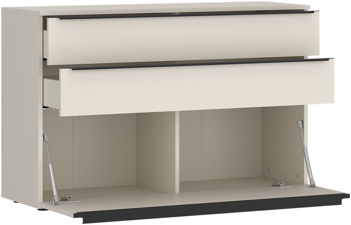 TOM TAILOR HOME Kommode Lowboard, Breite 110 cm,1 Klappe,2 Schubladen, viel Stauraum