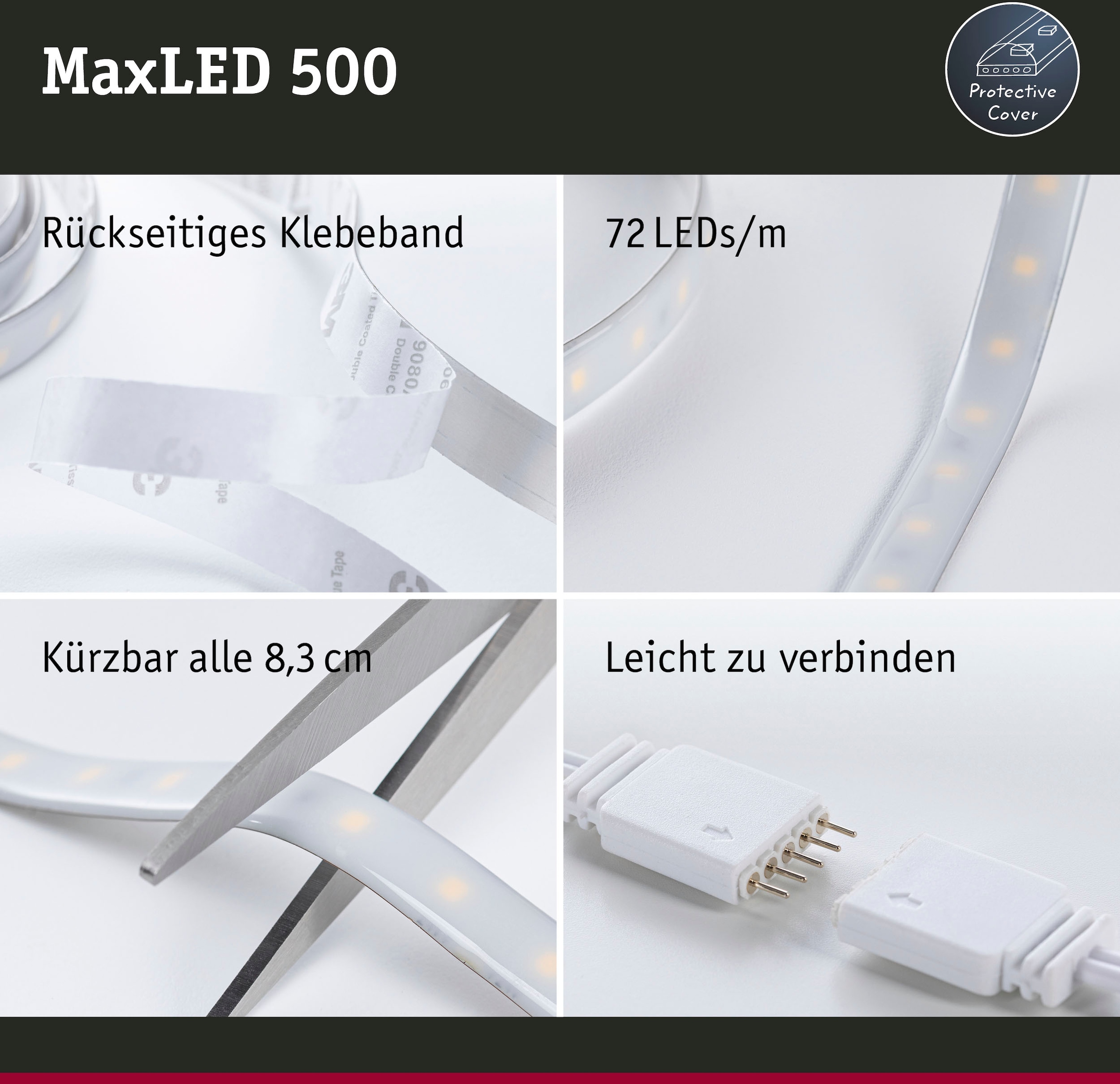 Paulmann LED-Streifen »MaxLED 500 Basisset Smart Home Zigbee«, 1 St.-flammig, 1,5m, Tunable White, beschichtet