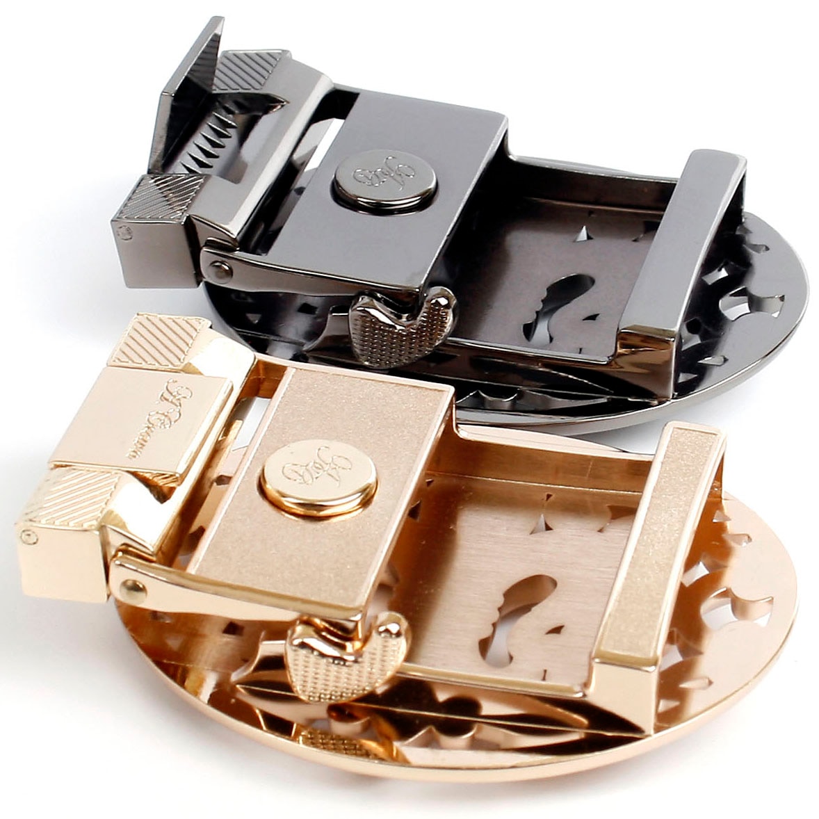 Anthoni Crown Ledergürtel mit französischer Lilie und Lochmuster