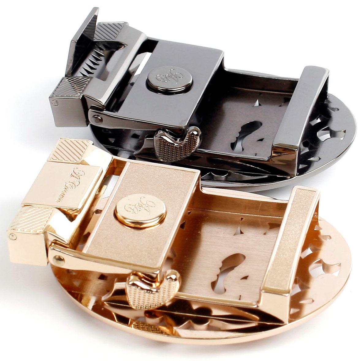 Anthoni Crown Ledergürtel mit französischer Lilie und Lochmuster günstig online kaufen