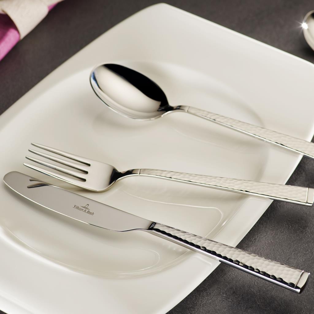 Villeroy & Boch Besteck-Set »Tafelbesteck Blacksmith 144er Set silber« Spülmaschinenfest