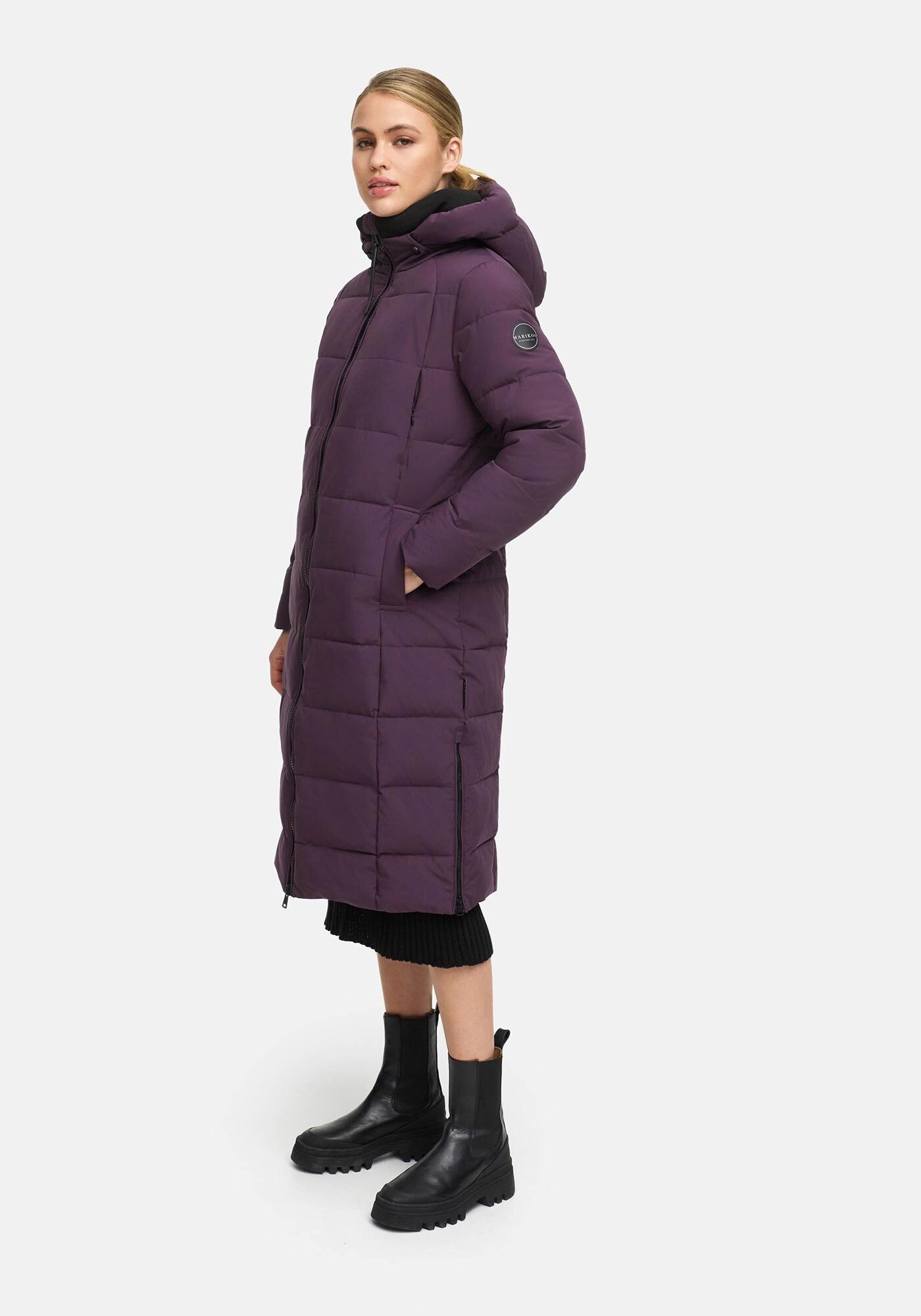 Marikoo Winterjacke "Lanitaa" Steppmantel mit abnehmbarer Kapuze