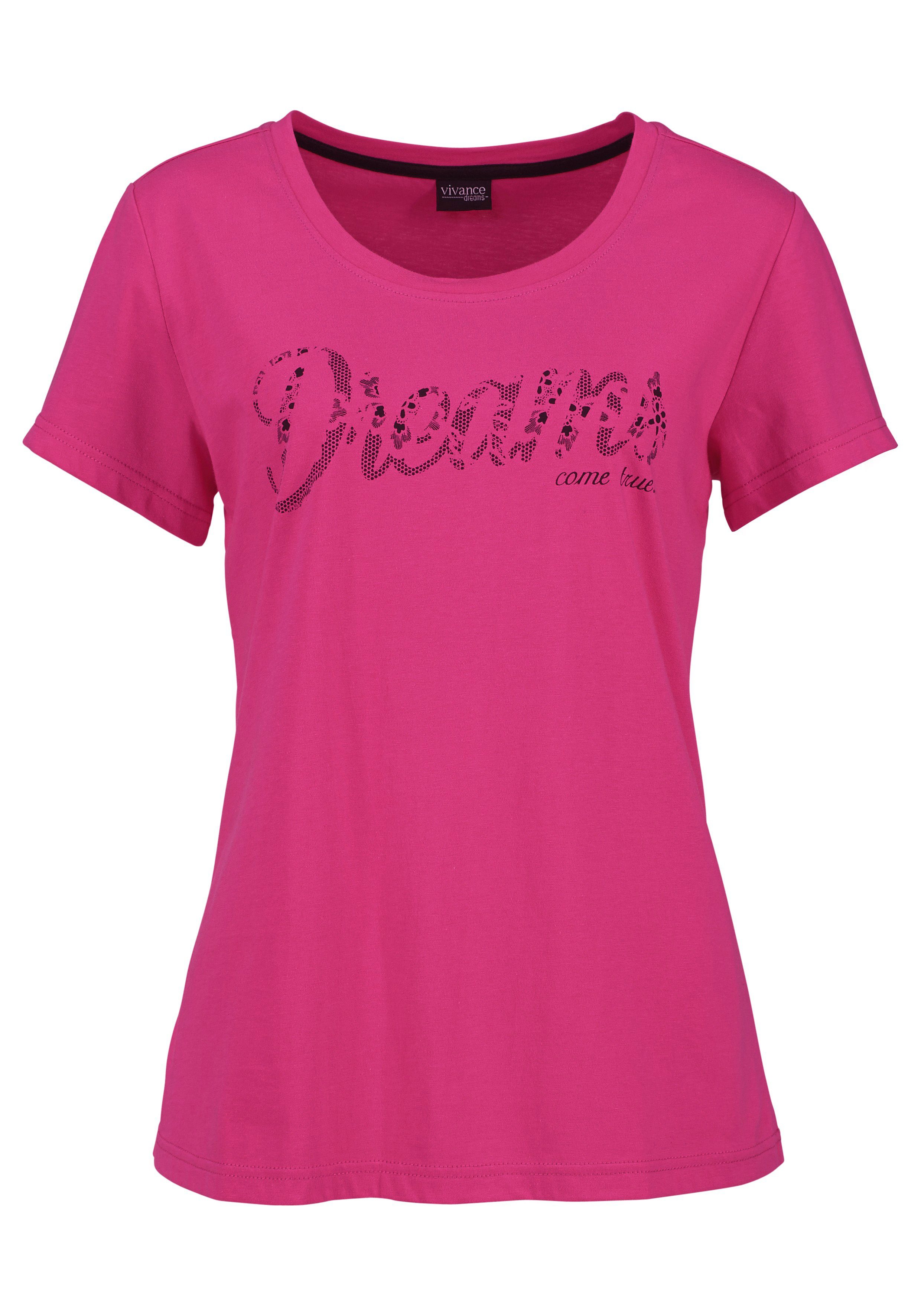 Thumbnail - Vivance Dreams Pyjama, (Set, 3 teilig), mit Frontschriftzug