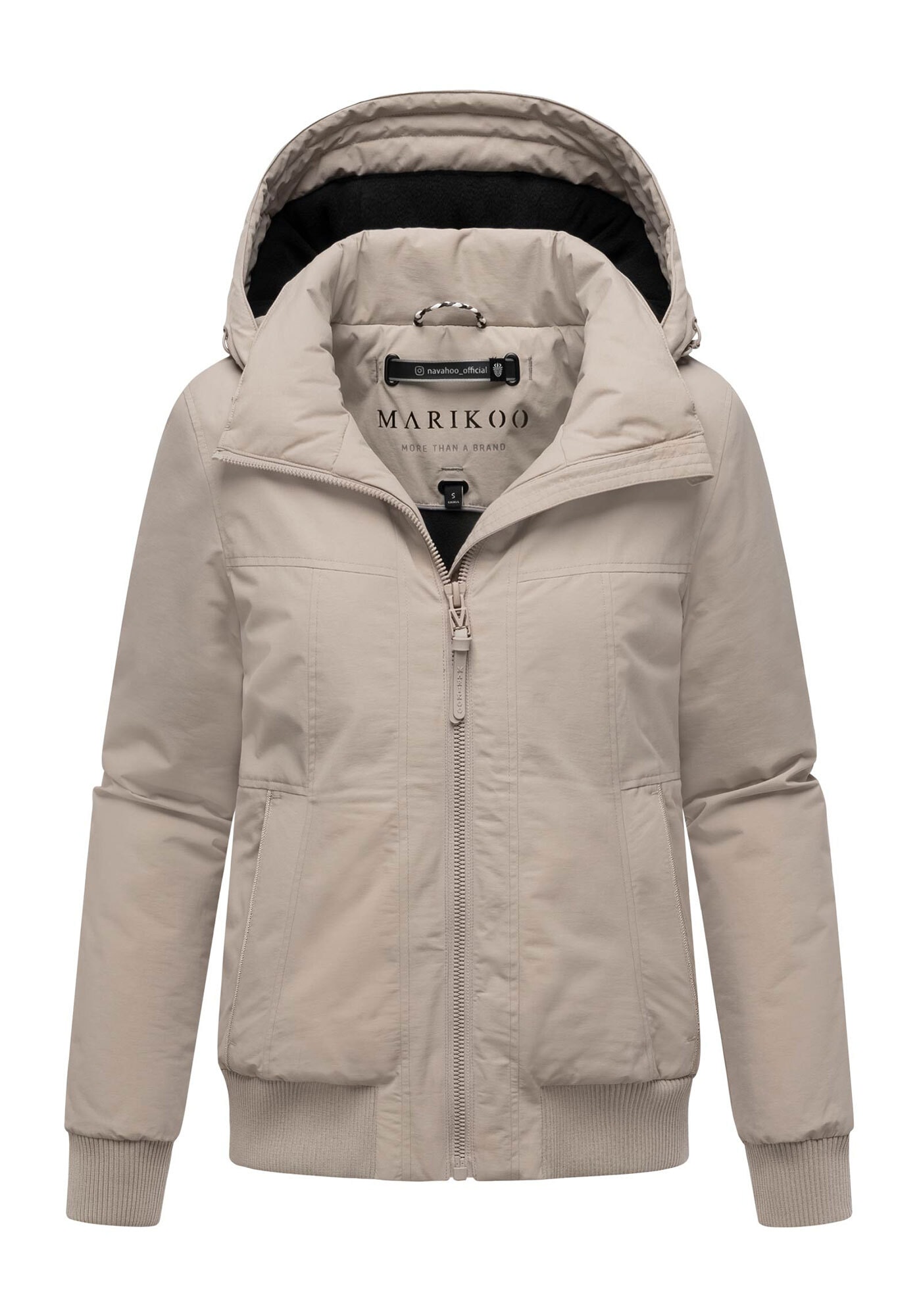 Marikoo Winterjacke »Mooni 16«, Gefütterte Winterjacke mit Kapuze und Kordelzug
