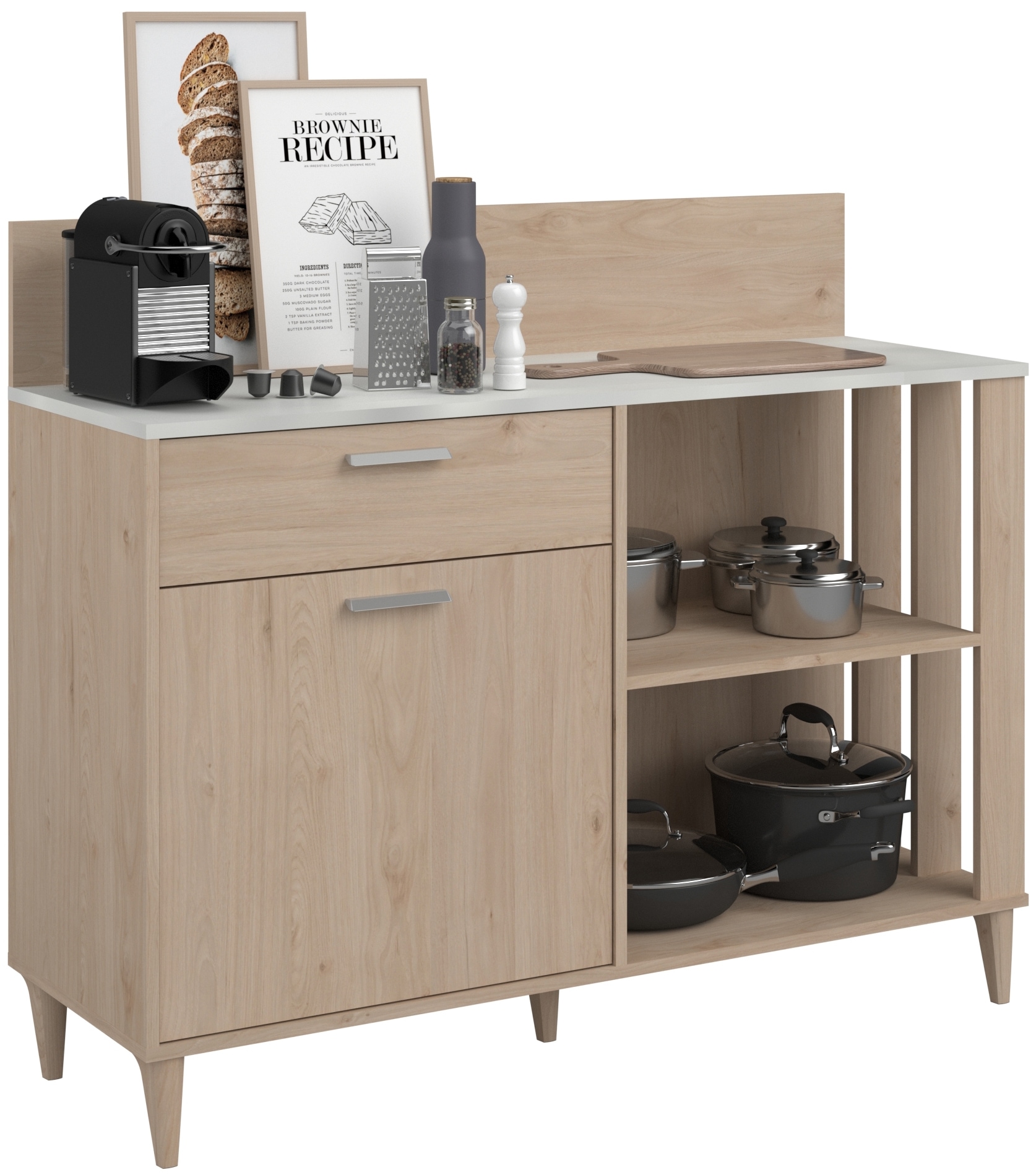 Parisot Schrank-Set »Gala 2«, (Set, 2 St.), dekorative Claustra an den Seiten der oberen Fächer