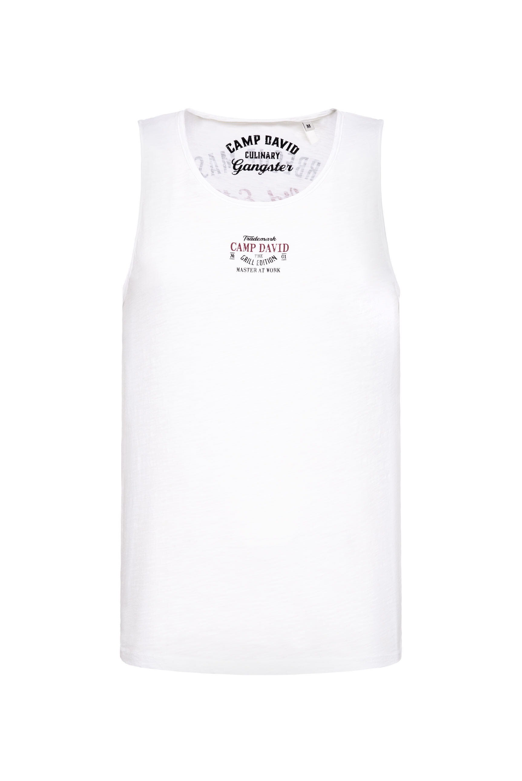 CAMP DAVID Tanktop, mit offenen Kanten an den Ausschnitten