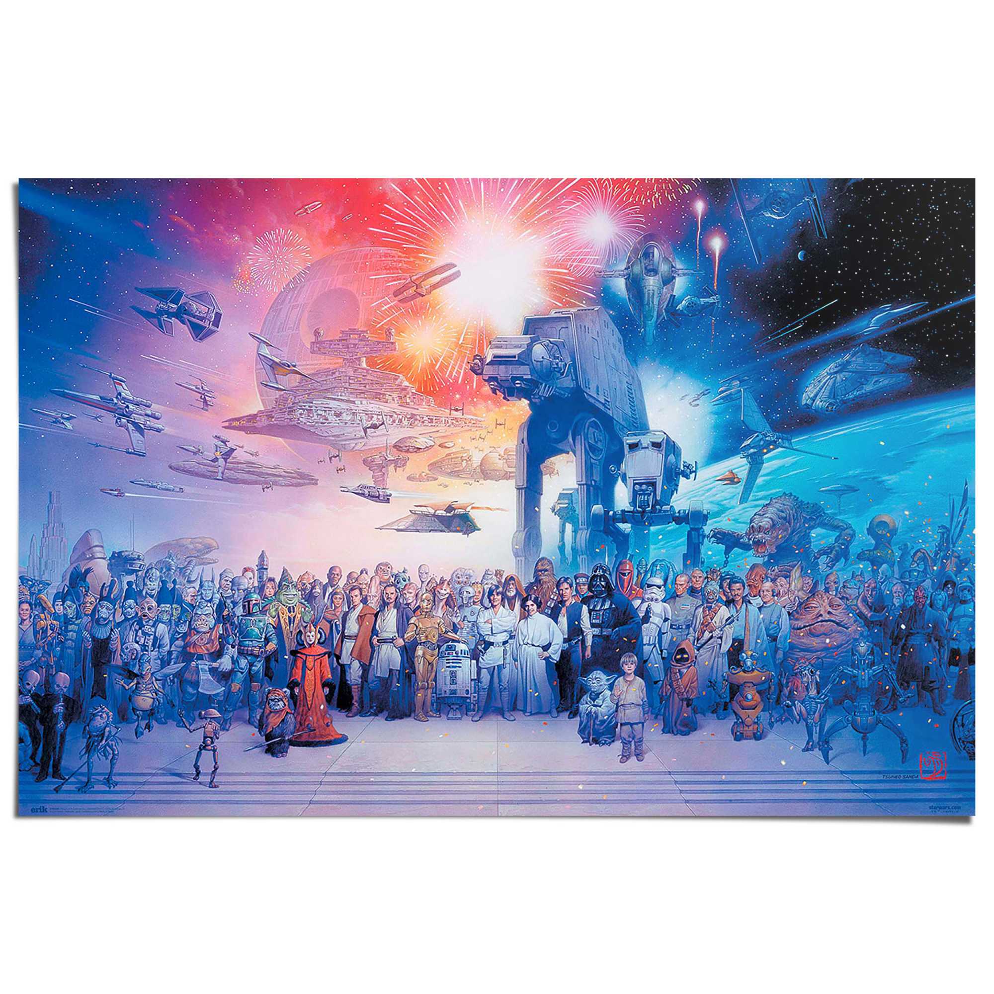 Reinders Poster "Star Wars - legacy characters" Kinderzimmer - Blau - 150 gr. Papier - 91,5x61 cm