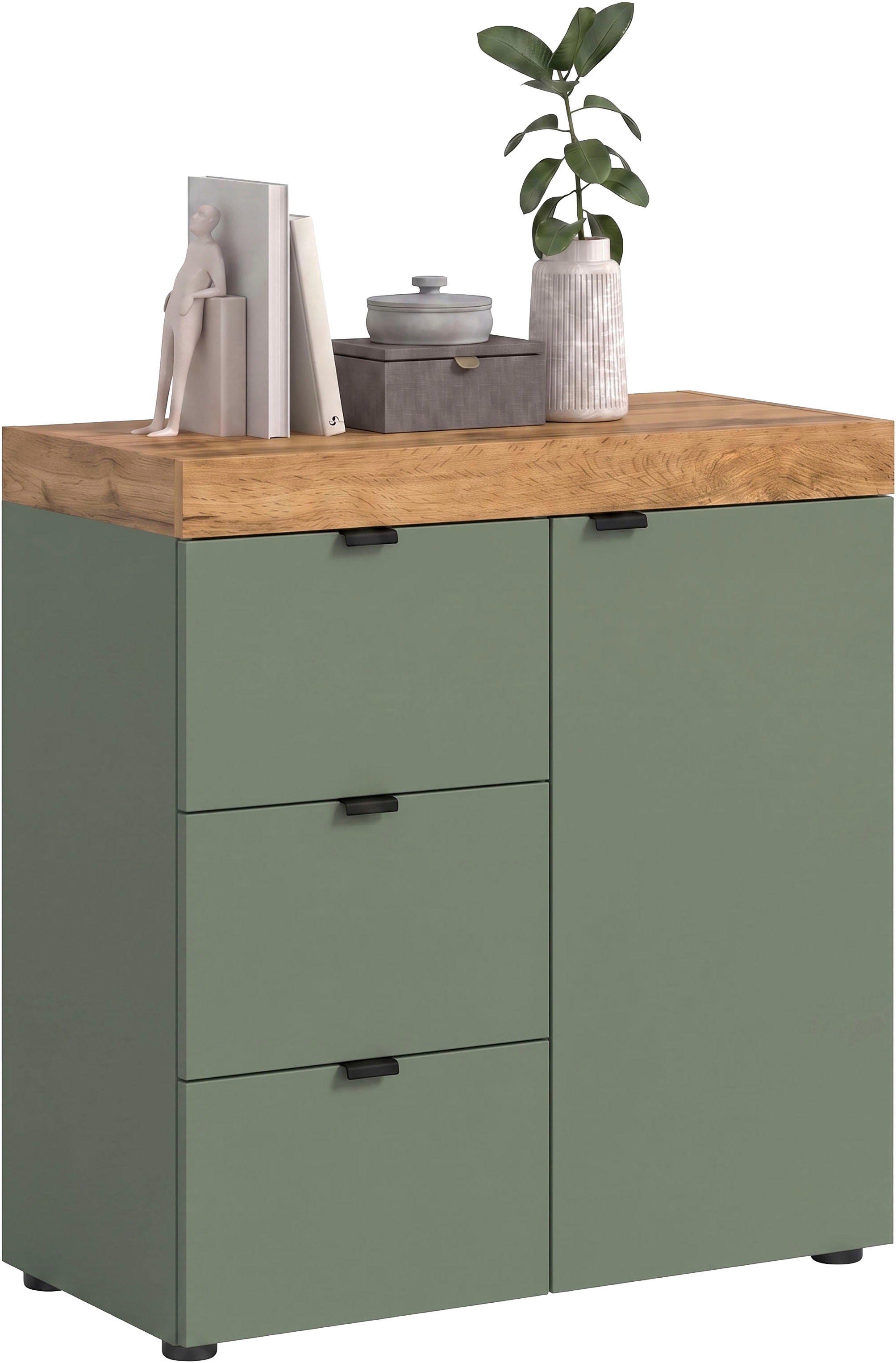 OTTO home Kommode »MAMBO II, Breite 77 cm, 1 Tür, 1 Einlegeboden, 3 Schubkästen« 1 Stk. tlg. Kommode, Anrichte, Wohnzimmer, Schlafzimmer