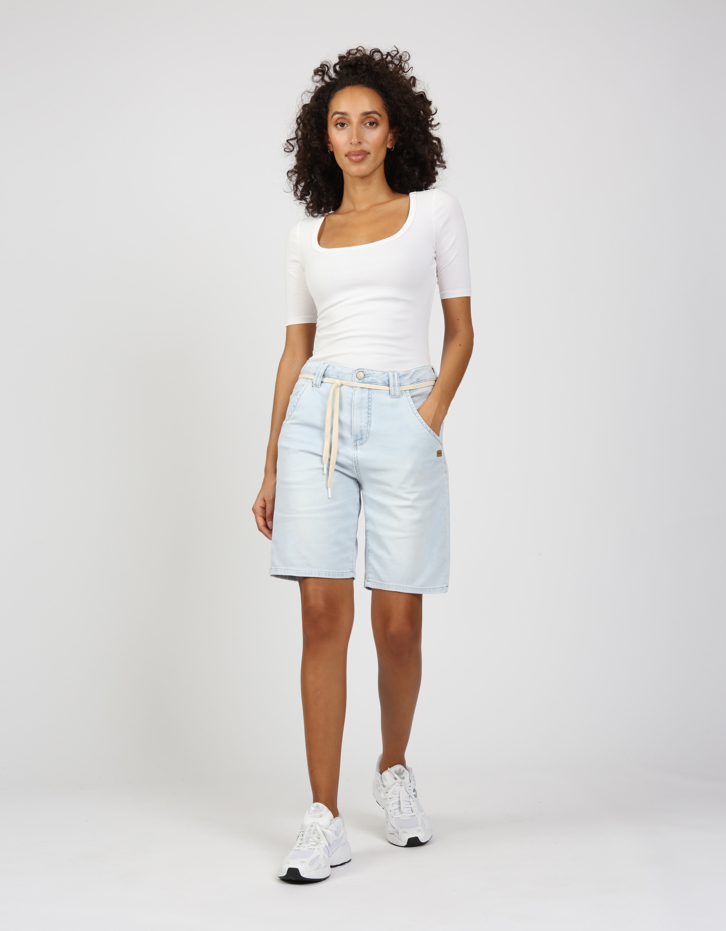 GANG Jeansbermudas »94VIA BERMUDA«, weich fallend
