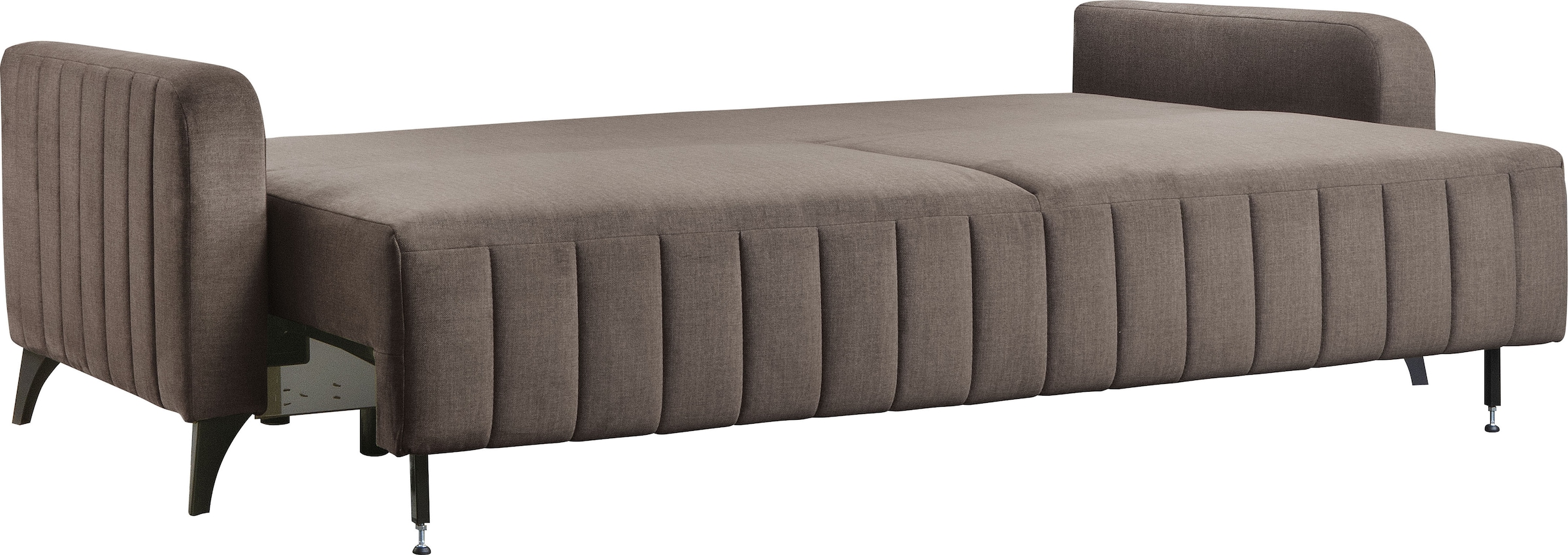 exxpo - sofa fashion 3-Sitzer »Grande, hochwertiges Schlafsofa aus Microvelours«, mit Bettfunktion und Bettkasten, komfortabler Federkern