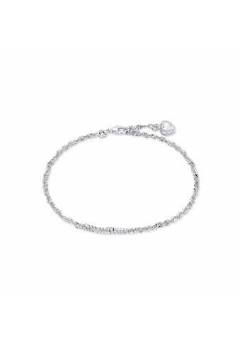 Fußkette mit Anhänger »Schmuck Geschenk Silber 925 Körperschmuck Herz«