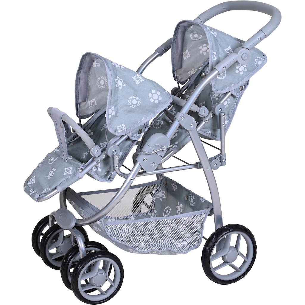 Knorrtoys® Puppen-Zwillingsbuggy »Milo - Royal Grey«