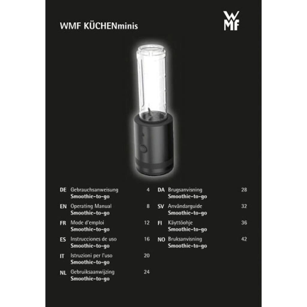 WMF Standmixer »KÜCHENminis Smoothie-to-go Deep Black«, 300 W