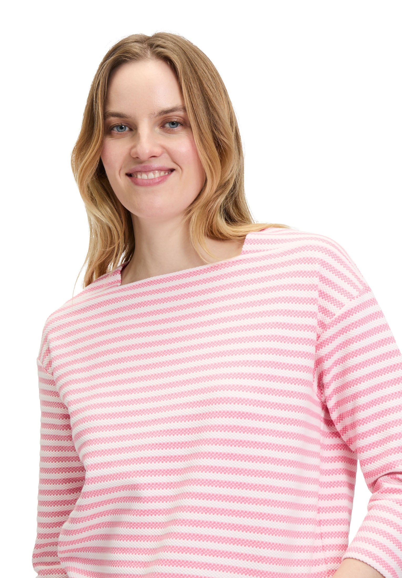 Betty&Co 3/4-Arm-Shirt »Betty & Co Damen Ringelshirt mit U-Boot-Ausschnitt«, (1 tlg.), Material