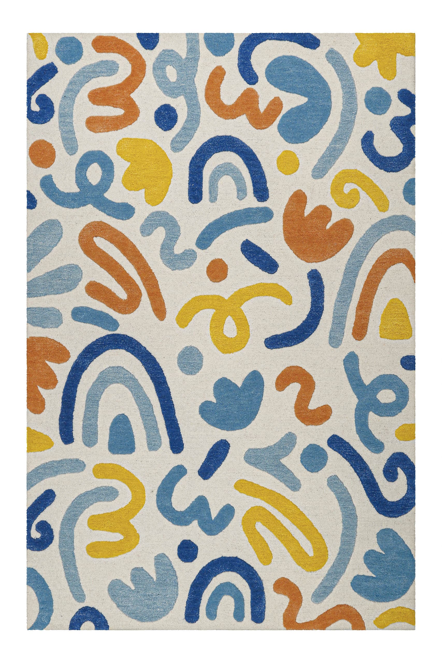 SMART KIDS Kinderteppich »Scribble« rechteckig 16 mm Höhe Kinderteppich, Hoch-Tief-Effekt, Schurwolle, handgetuftet, Spielzimmer