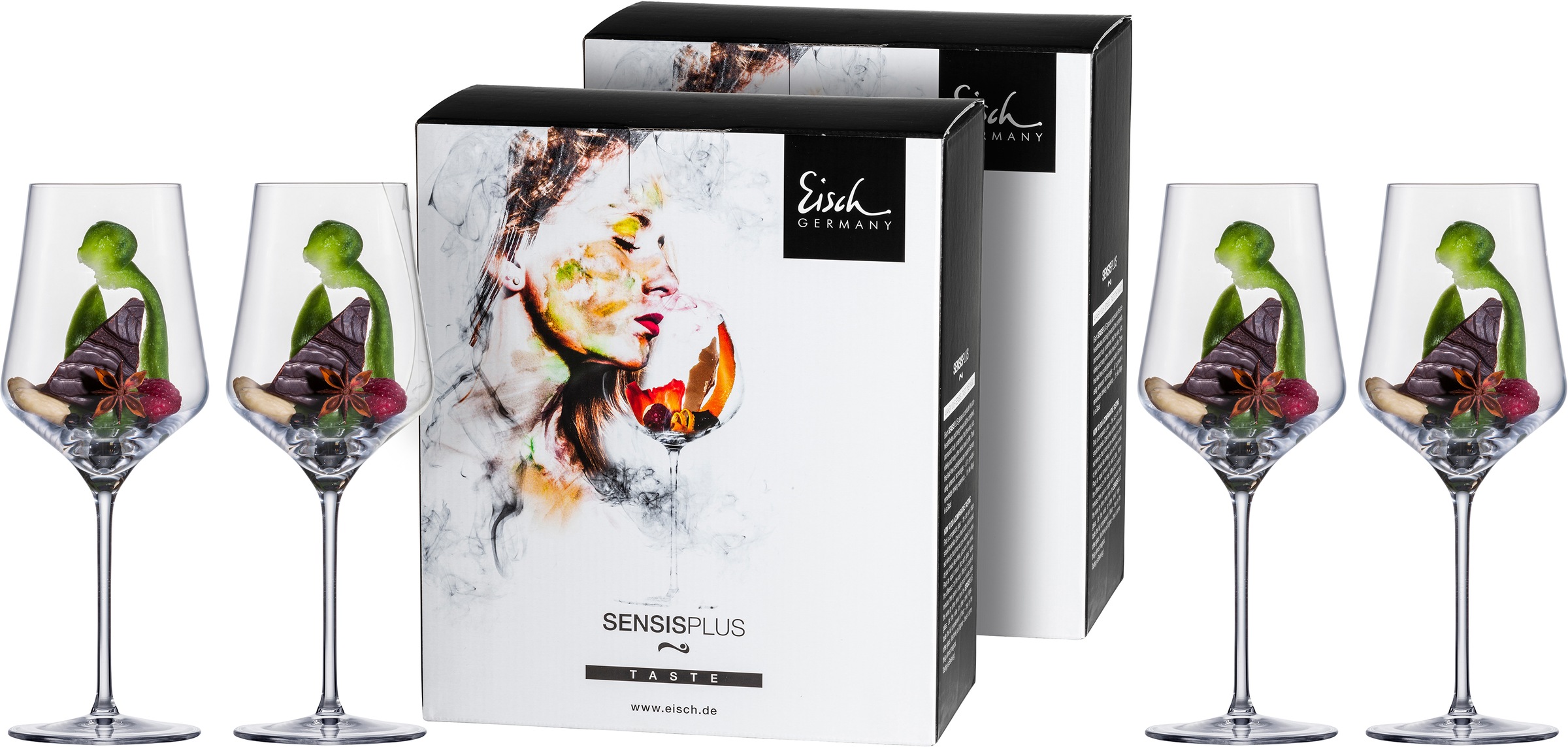 Eisch Germany Rotweinglas »Sky SensisPlus«, (Set, 4 tlg.), bleifrei, 490 ml, 4-teilig