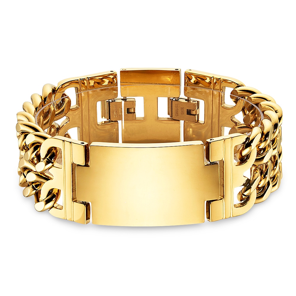 Bruno Banani Edelstahlarmband »Schmuck Geschenk breites Armband mit Platte«