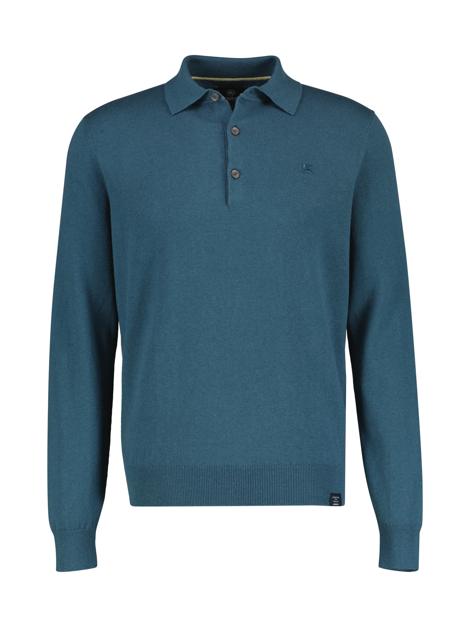 LERROS Strickpullover »LERROS Langarm Strickpolo mit Wollanteil«