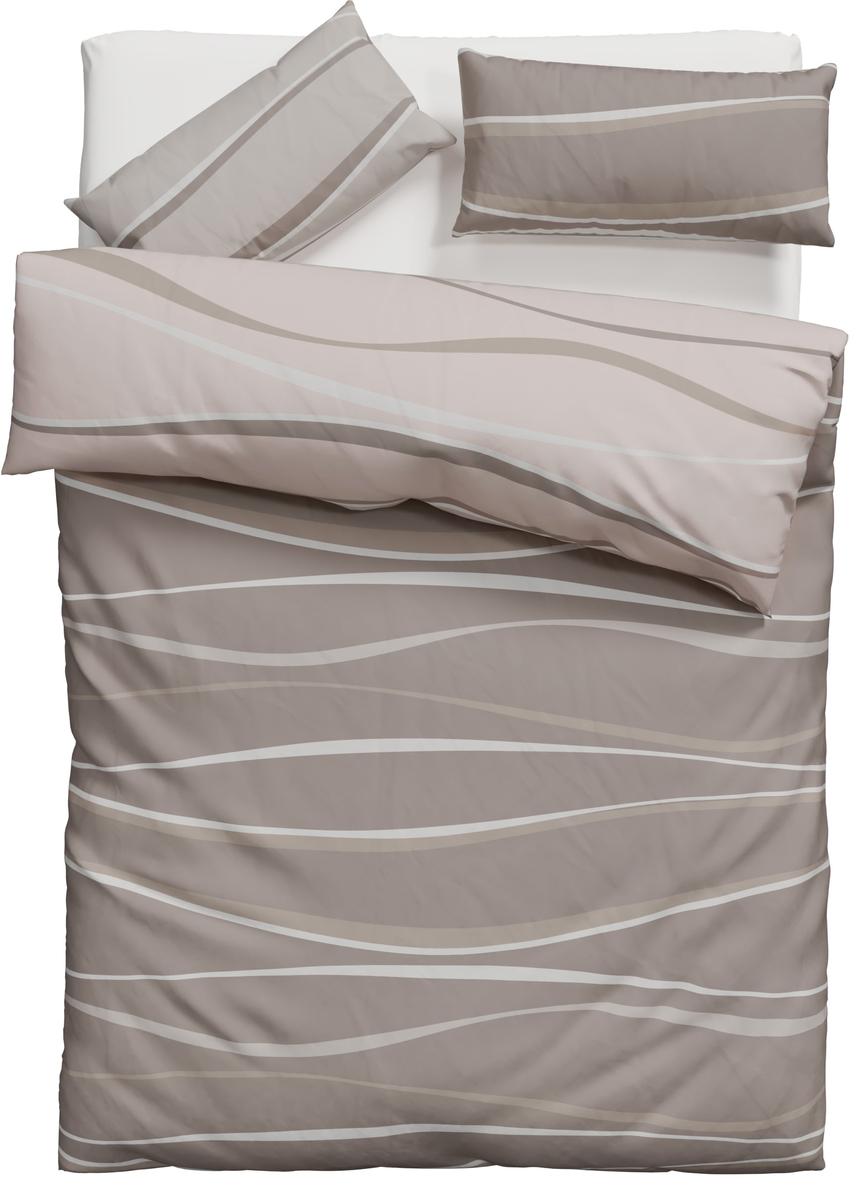 OTTO home Wendebettwäsche »Alvara« 2 Stk. in Gr. 135x200 oder 155x220 cm, 100% Baumwolle, grafisches Motiv