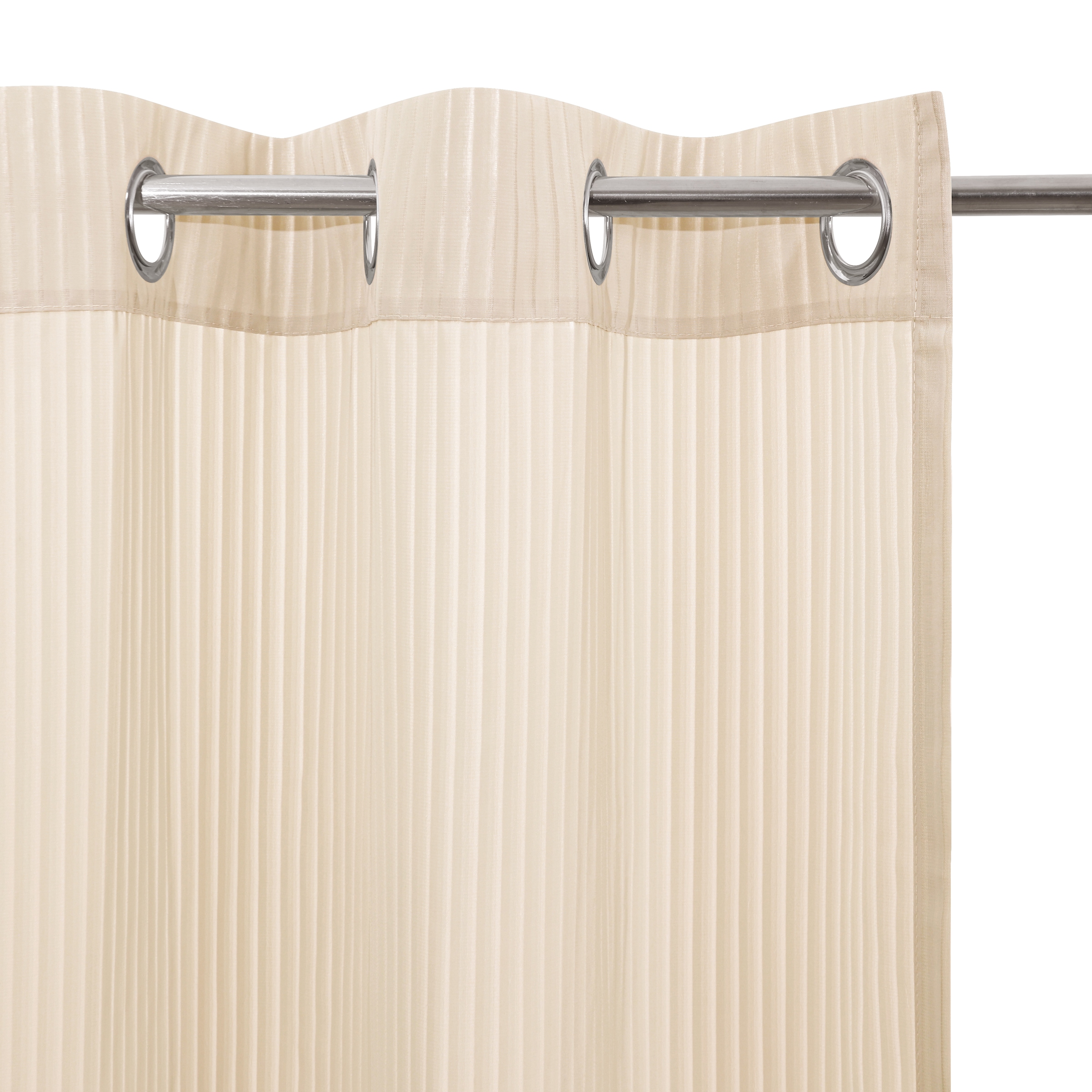 OTTO home Gardine »Fritty« Ösen 2 Stk. tlg. Ösen,  transparent, Pflegeleicht, elegante Längststreifen