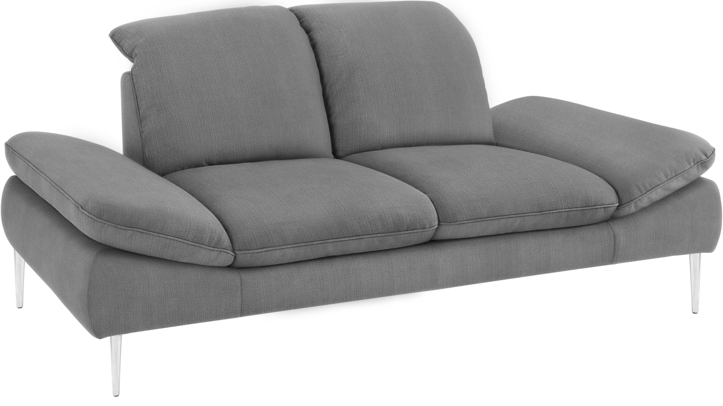 W.SCHILLIG 2-Sitzer »enjoy&MORE«, mit Sitztiefenverstellung, Füße Chrom glänzend, Breite 202 cm