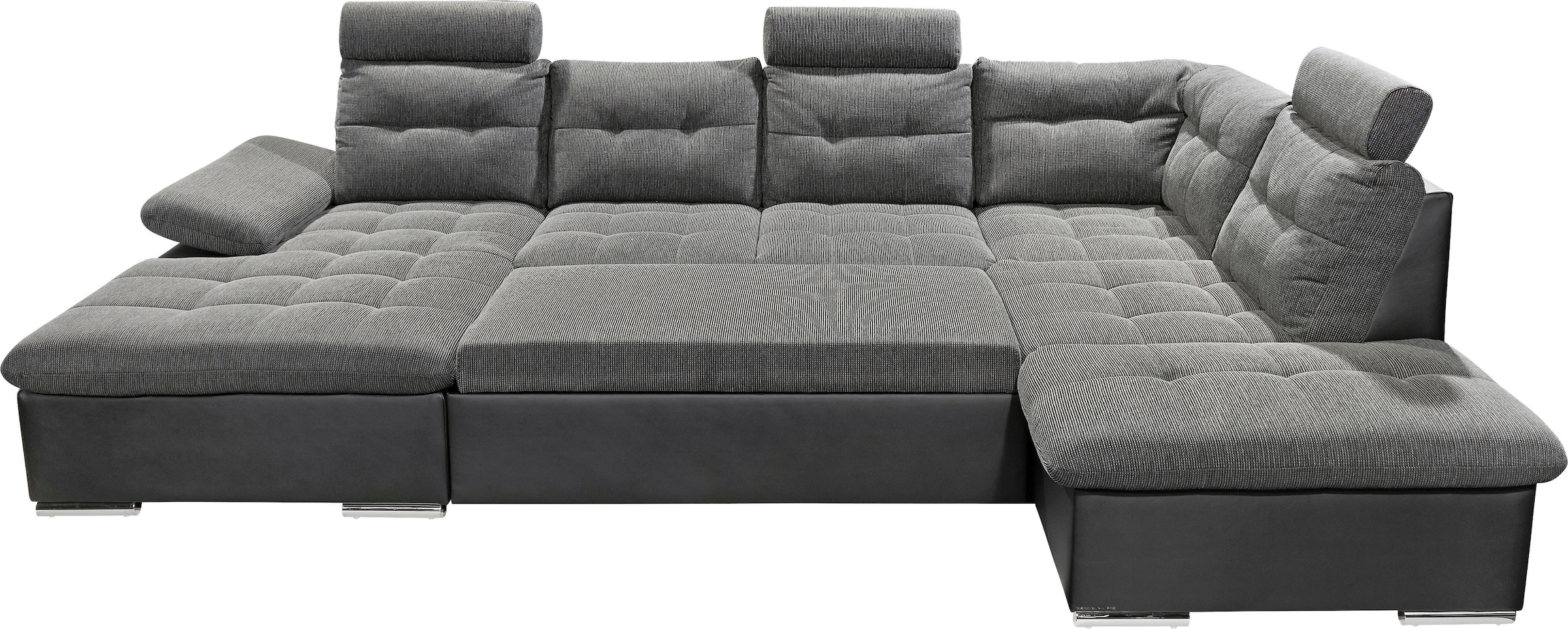 ED EXCITING DESIGN Wohnlandschaft "Jakarta U-Form mit Bettfunktion, Bettkas günstig online kaufen