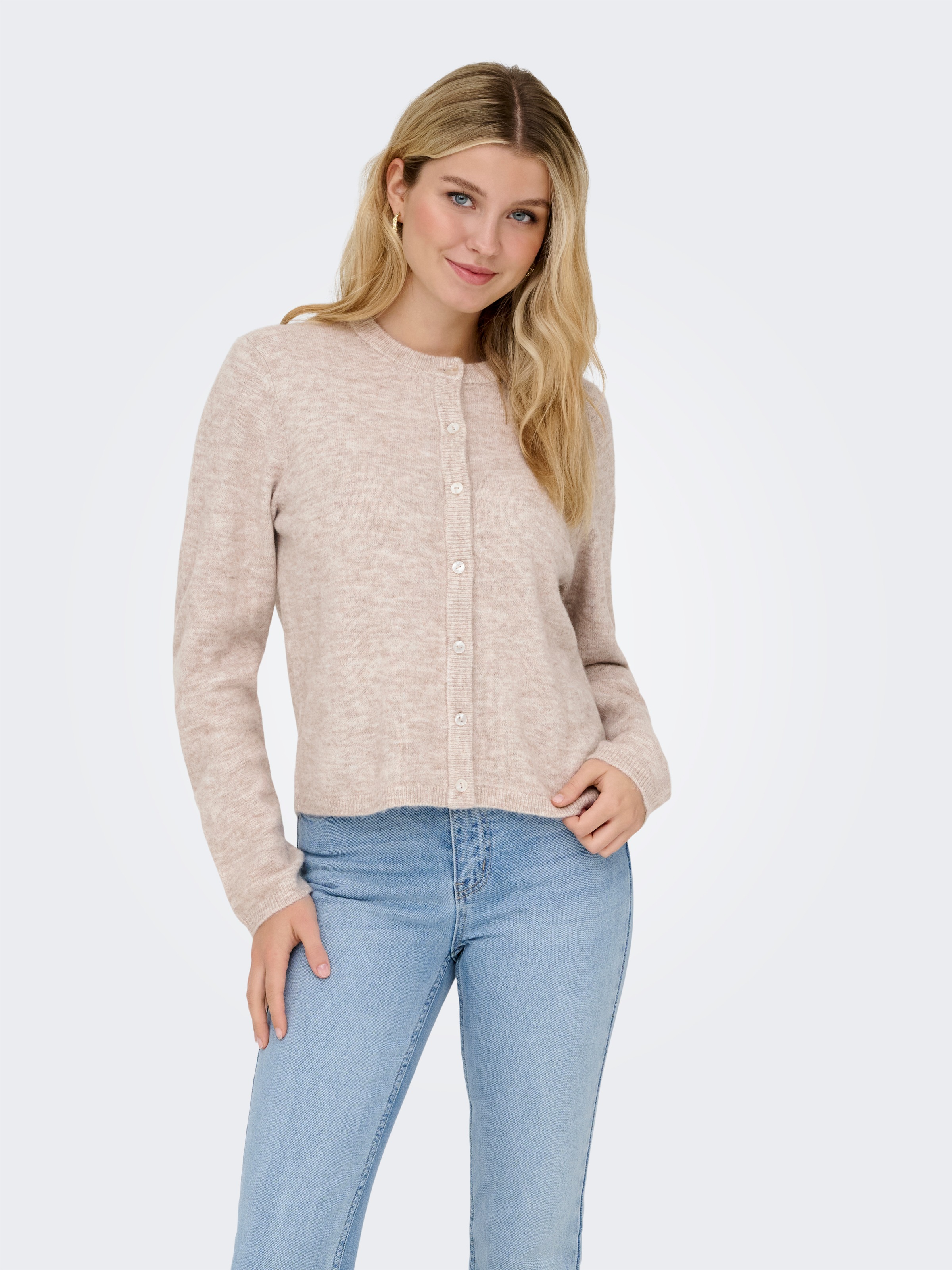 ONLY Strickjacke "ONLSIMONI L/S O-NECK CARDIGAN KNT NOOS" Materialmix, rela günstig online kaufen
