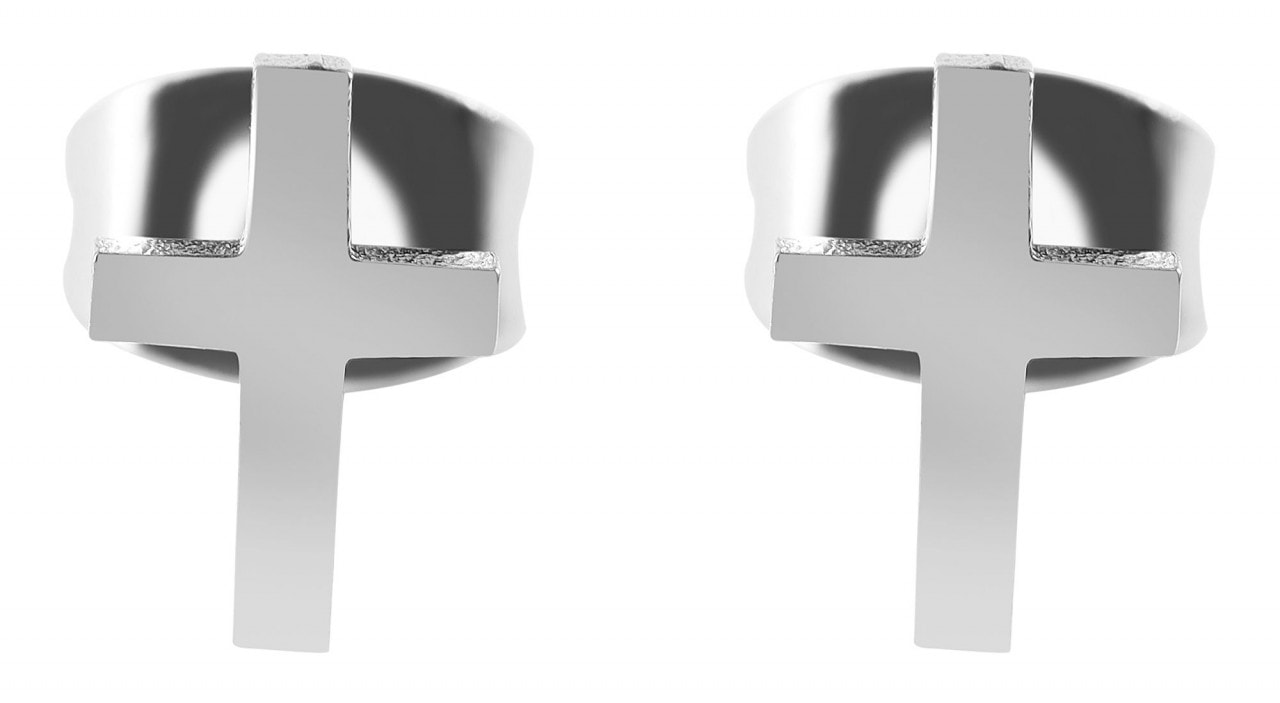 Adelia´s Paar Ohrhänger »Neuheit 2025 - Unisex Ohrstecker aus Edelstahl mit Kreuz«