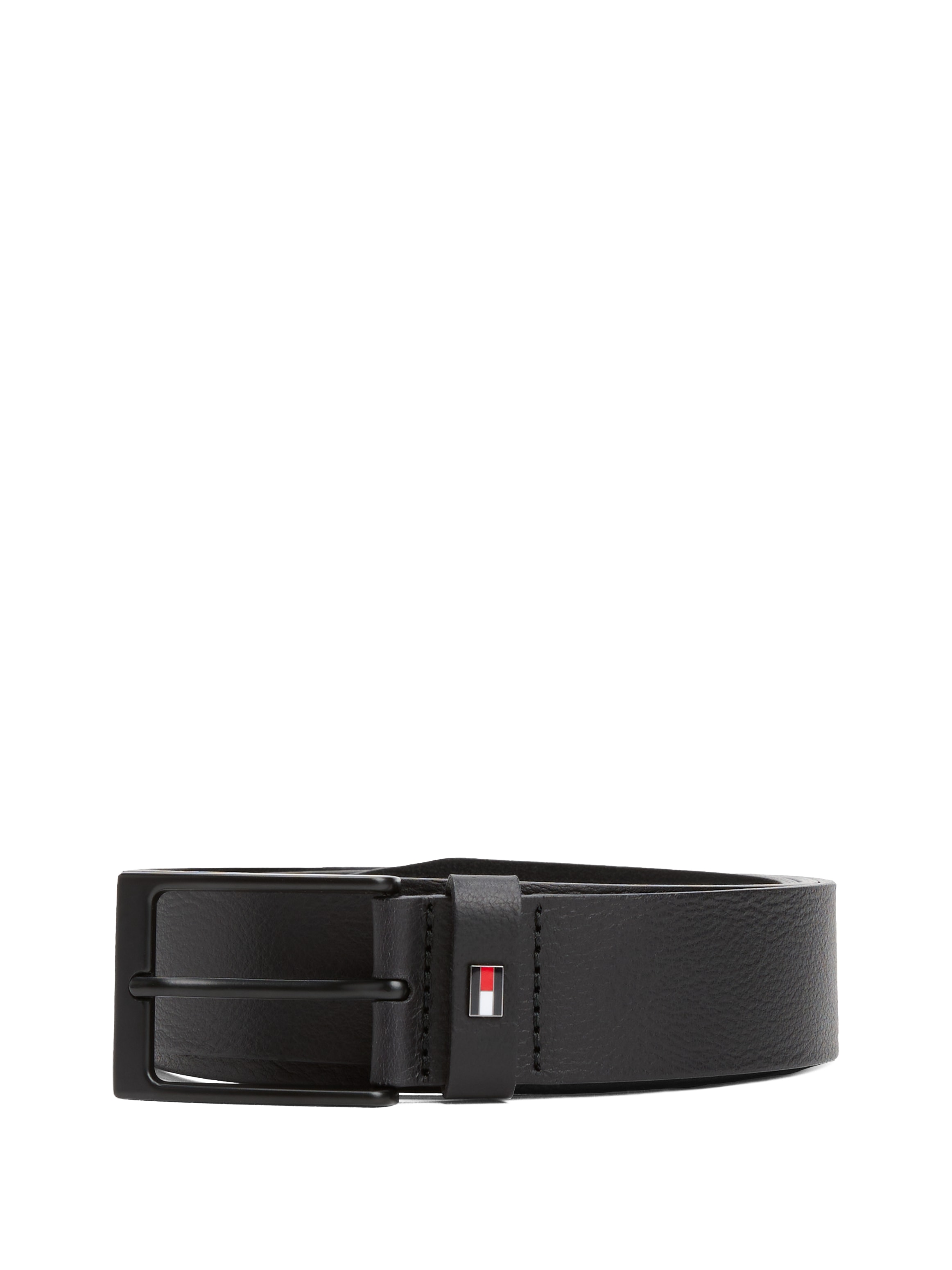 Tommy Hilfiger Ledergürtel »LAYTON 3.5«, Metallpatch, Einfachdornschließe
