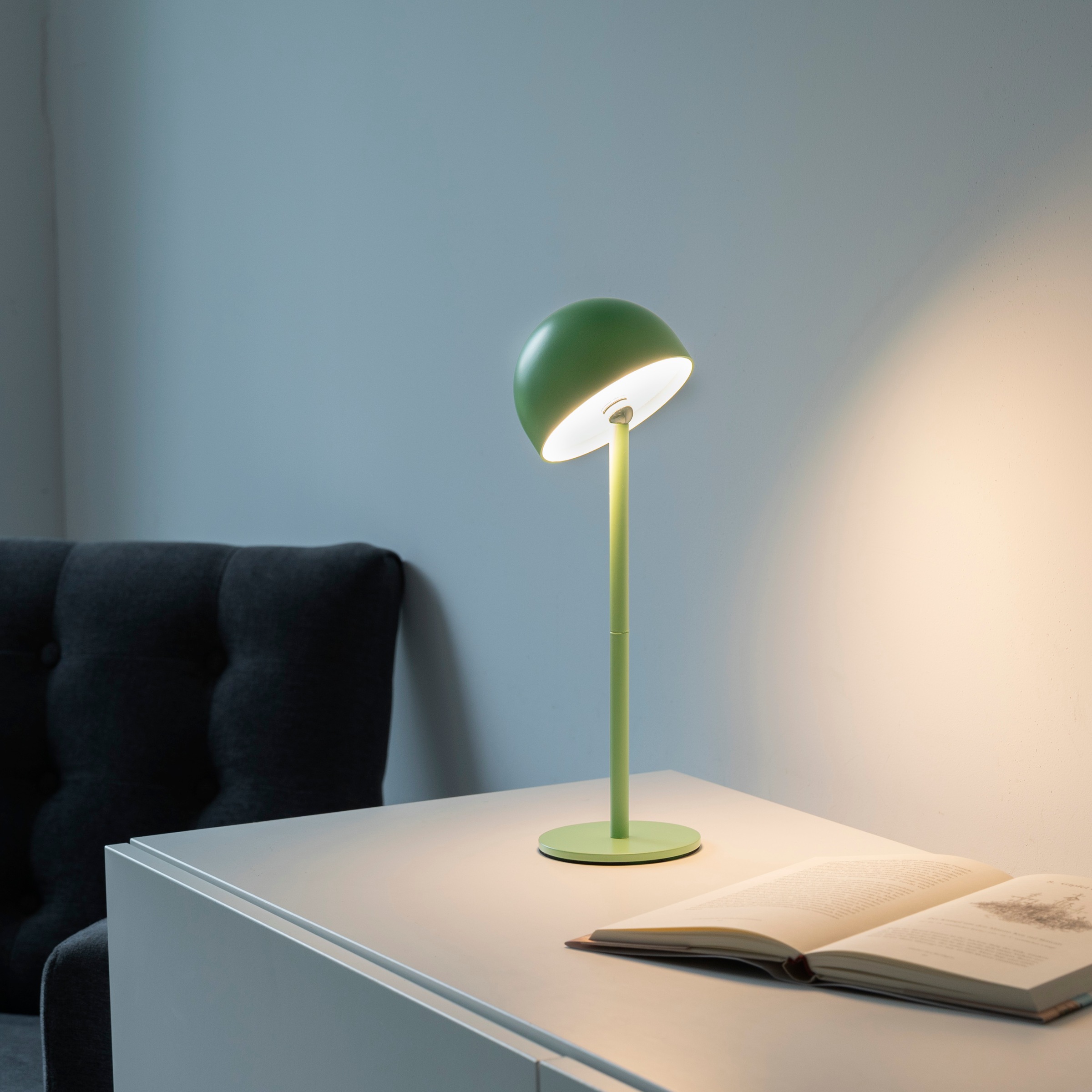 my home Tischleuchte »Akku Tischleuchte Hesper Indoor Outdoor, magnetischer Flaschenaufsatz«, 1 flammig, Leuchtmittel LED-Board | LED fest integriert, Pilzlampe Flaschenaufsatz, Regulierung der Lichtstärke, Pilz, Lampe