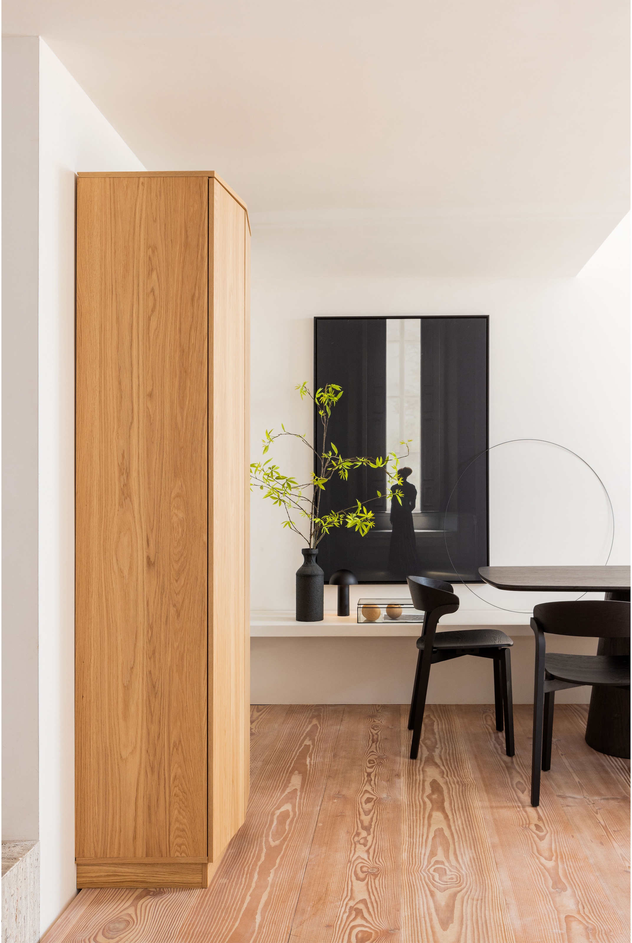 WOOOD Buffet »WOOOD ZUMA HOCHSCHRANK 67 CM EICHE FURNIER TRANSPARENT [fsc]« Hochschrank aus Eichenfurnier mit zeitlosem Design und Maserung