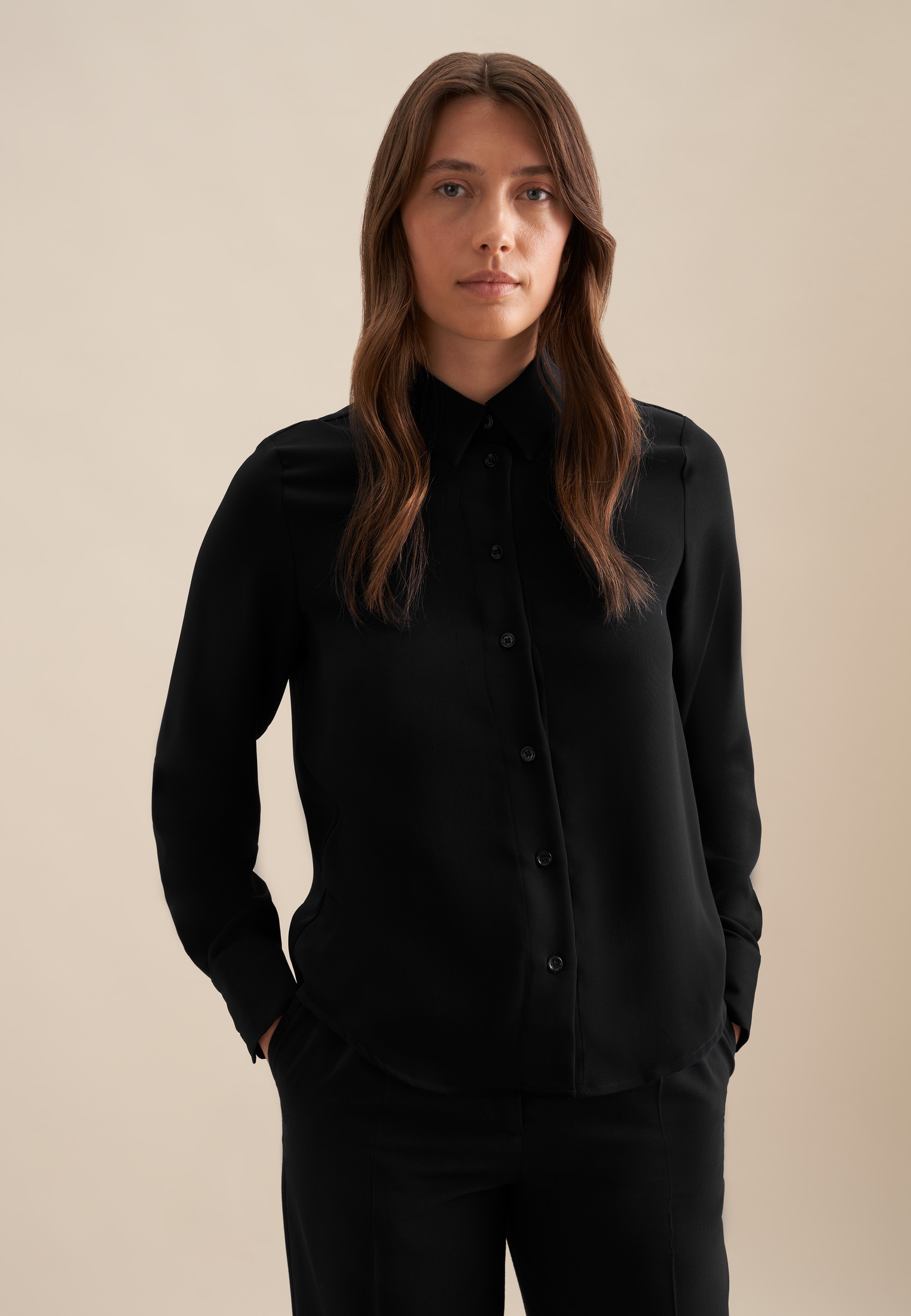 seidensticker Hemdbluse "Schwarze Rose" 1/1 Uni günstig online kaufen