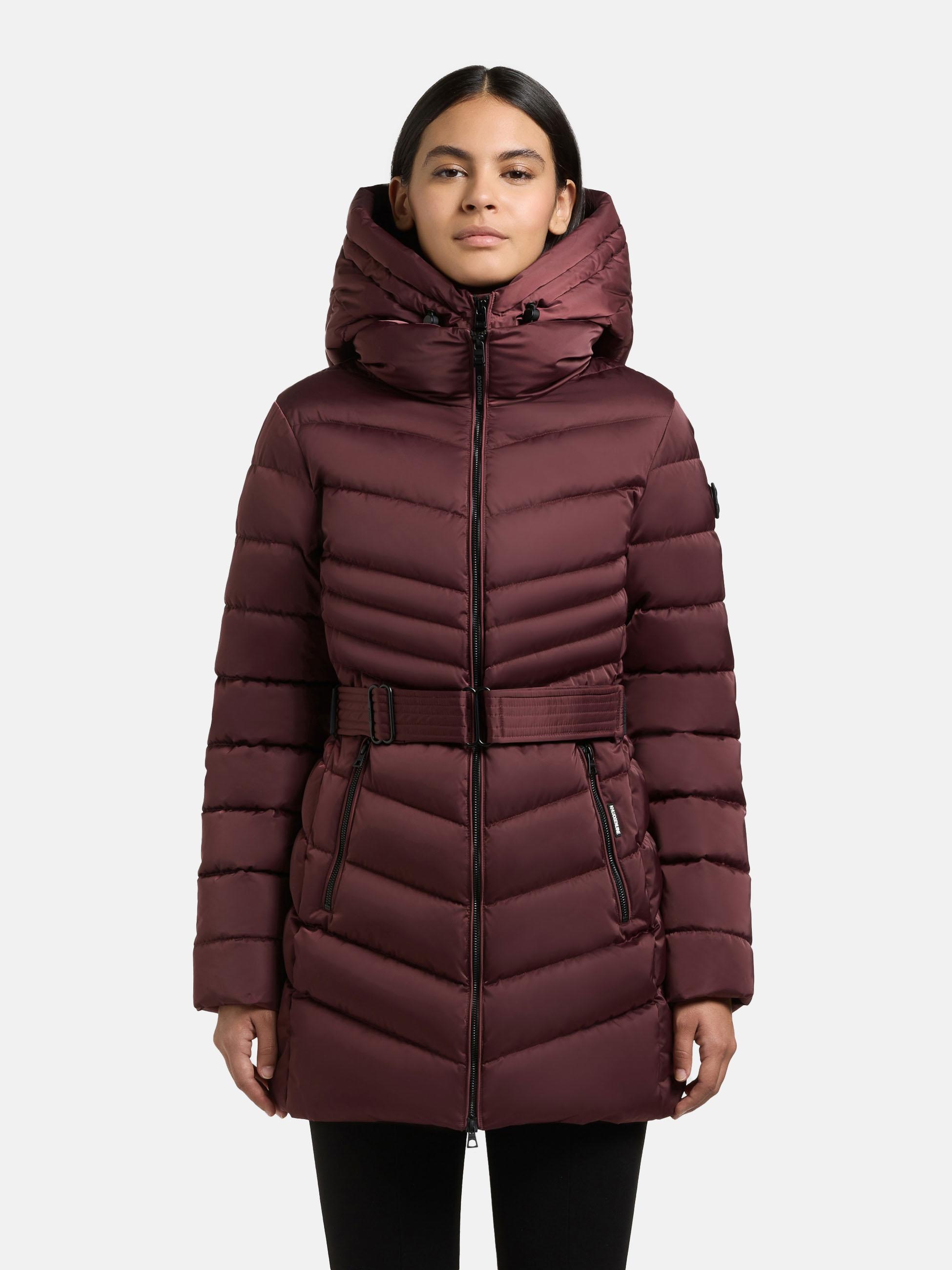 khujo Kurzmantel "Kina" Gesteppter Damen Mantel mit abnehmbarem Taillengürtel