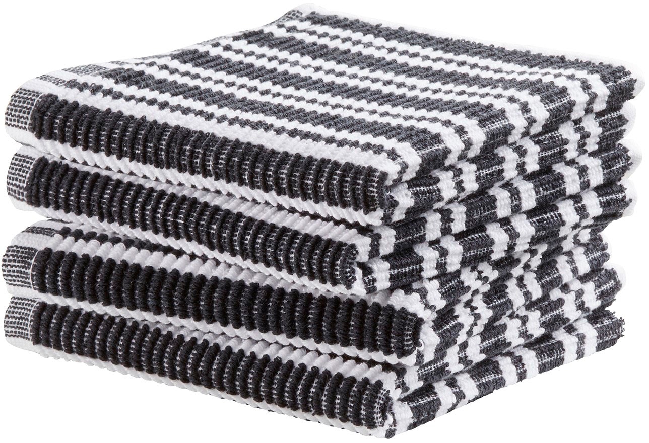 DDDDD Spültuch "Stripe, 30x30 cm, aus 100% Baumwolle", (Set, 4 tlg.), mit luxuriöser Rippenstruktur und optimale Feuchti