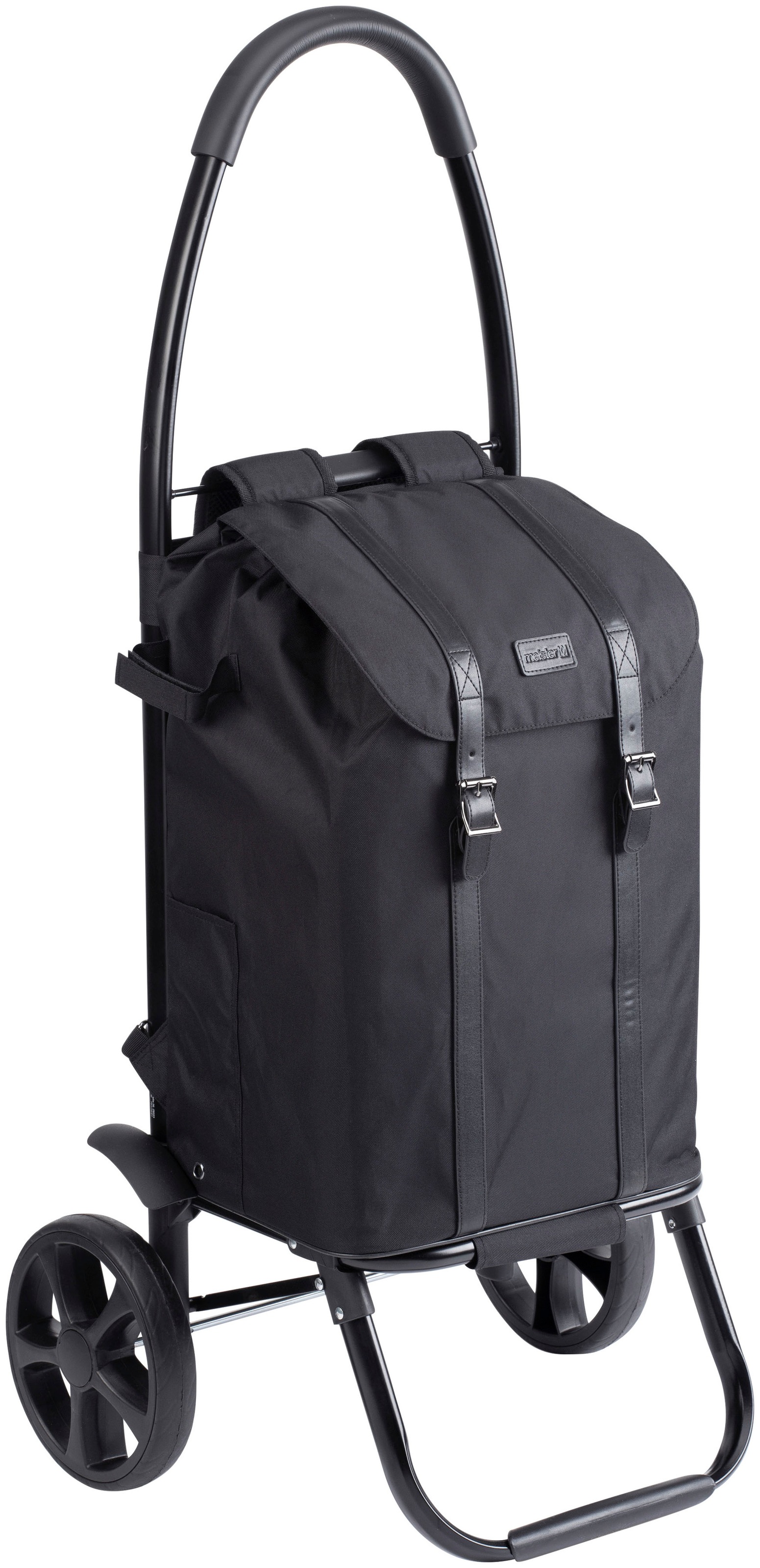 meister Einkaufstrolley »Black Edition - Separater«, 45 Liter, Einkaufstrolley und Rucksack in einem
