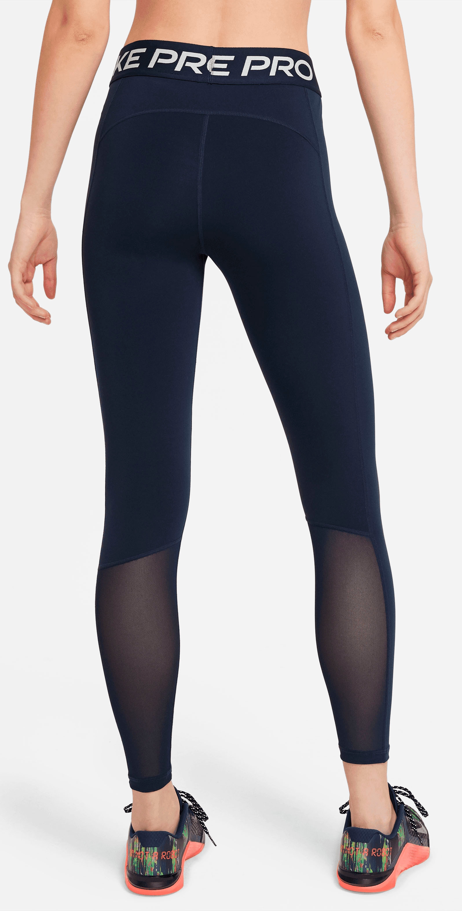 Nike Trainingstights "PRO WOMENS MID-RISE MESH-PANELED LEGGINGS" günstig online kaufen