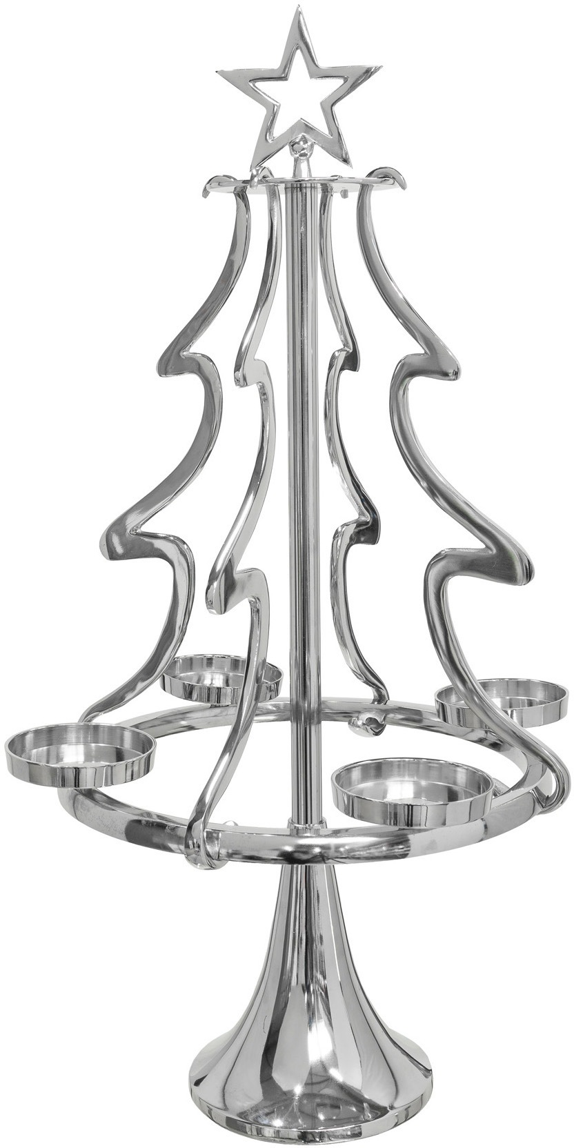 Adventsleuchter »Tannenbaum, Weihnachtsdeko«, (1 St.), Kerzenständer aus Aluminium,...