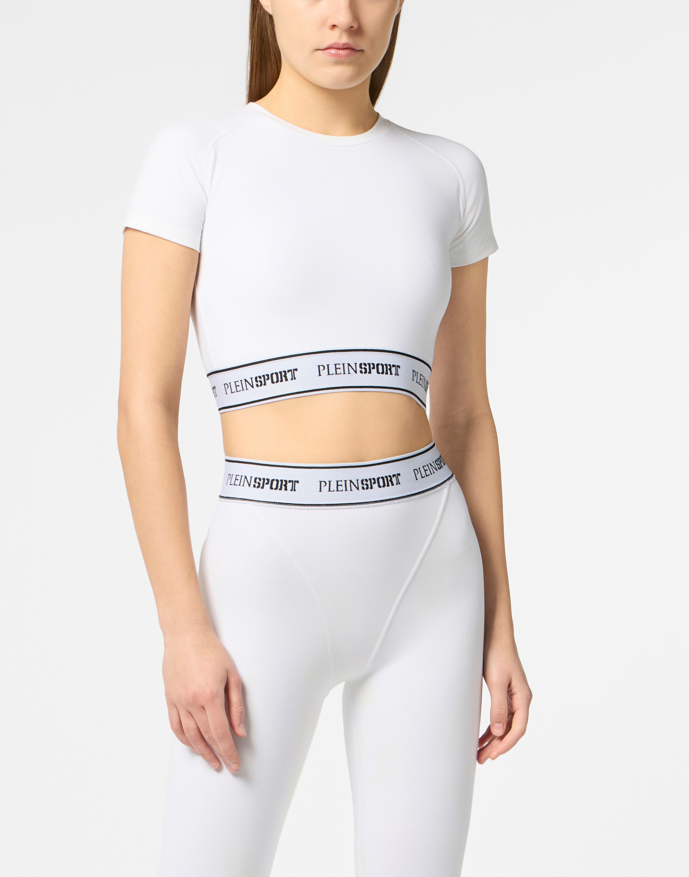 PLEIN SPORT T-Shirt "Fleece Cropped T-Shirt" günstig online kaufen