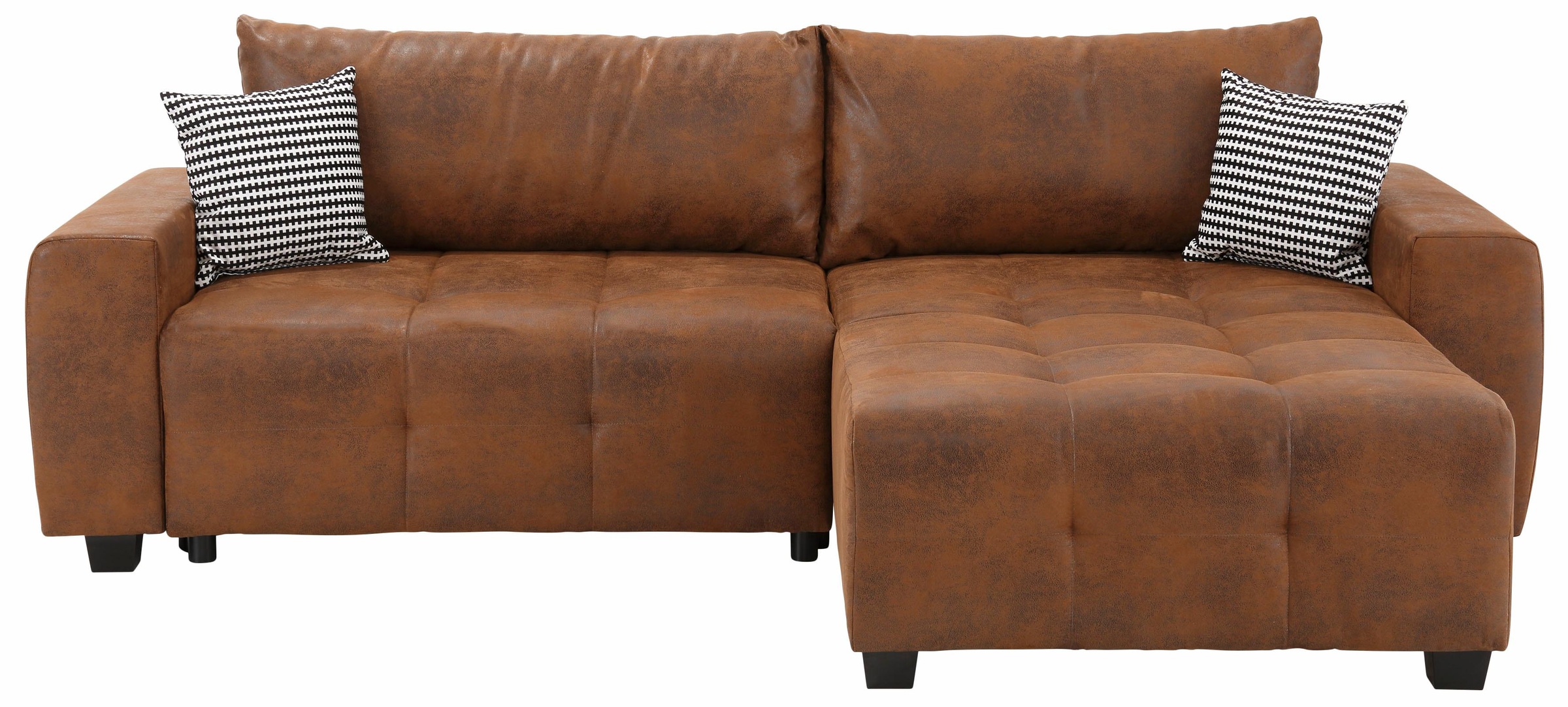 Home affaire Ecksofa "Bella L-Form, B: 254 cm" mit 2 Zierkissen, optional B günstig online kaufen