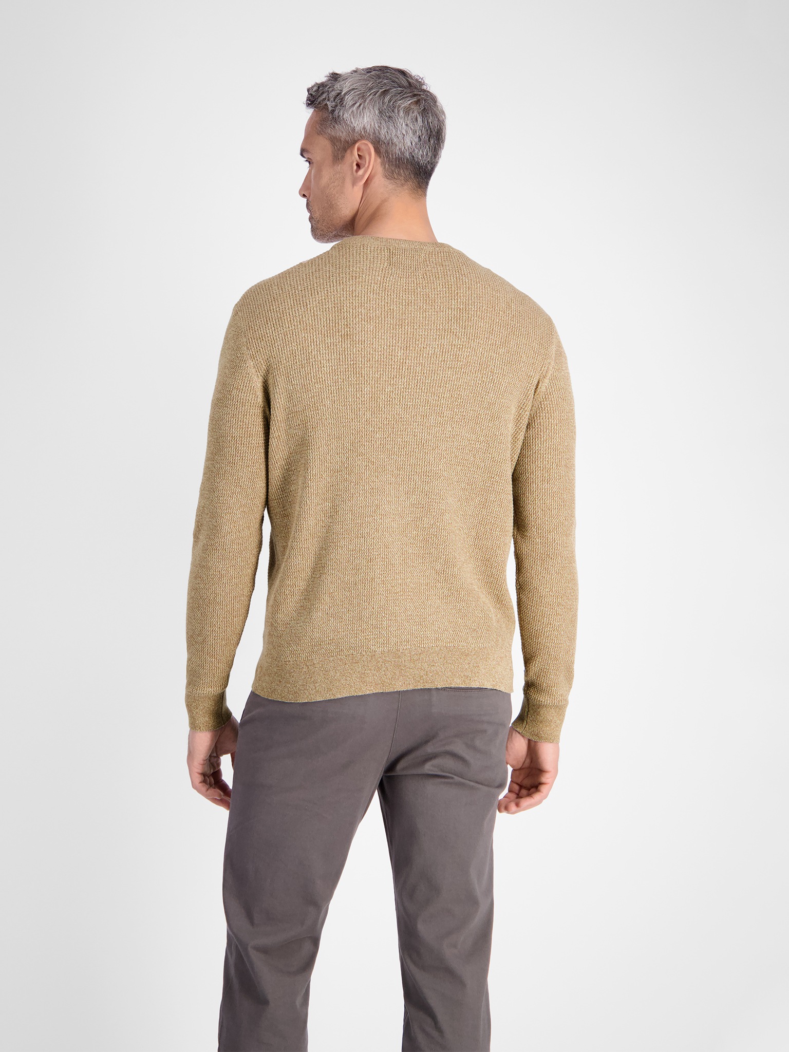 LERROS Strickpullover, mit Logo-Stickerei und in Struktur-Optik