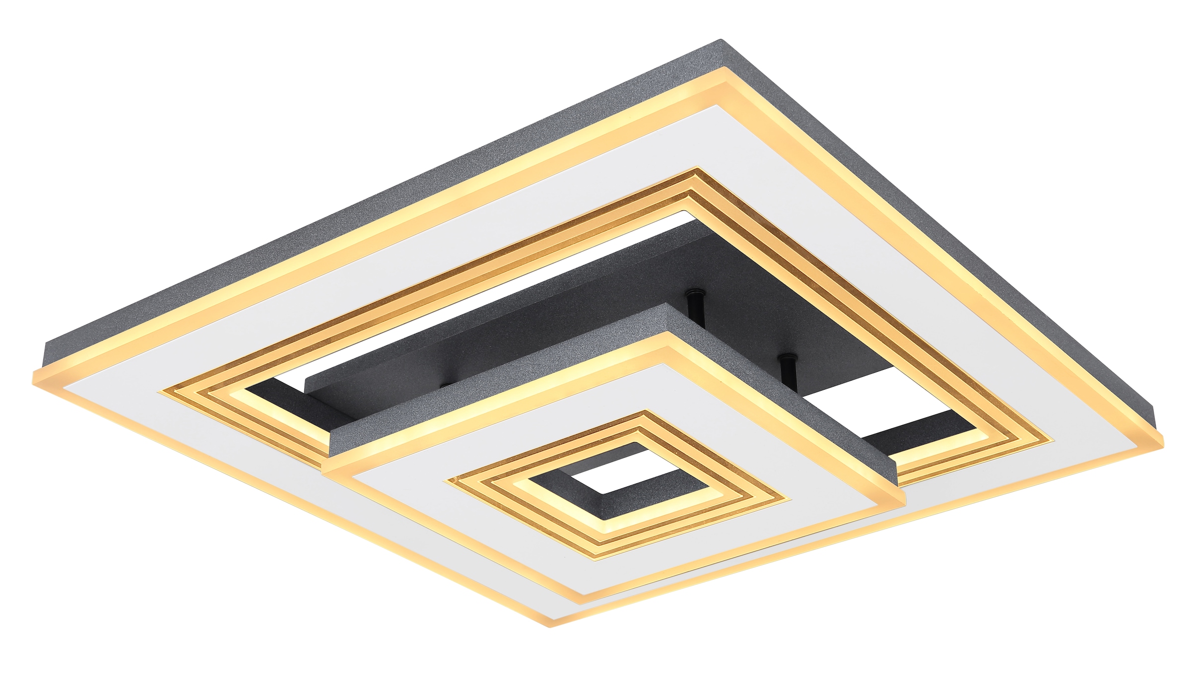 GLOBO LIGHTING LED Deckenleuchte »JACK«, Leuchtmittel LED-Modul | LED fest integriert, Deckenlampe/quadratisch/Wohnzimmer/Schlafzimmer/modern
