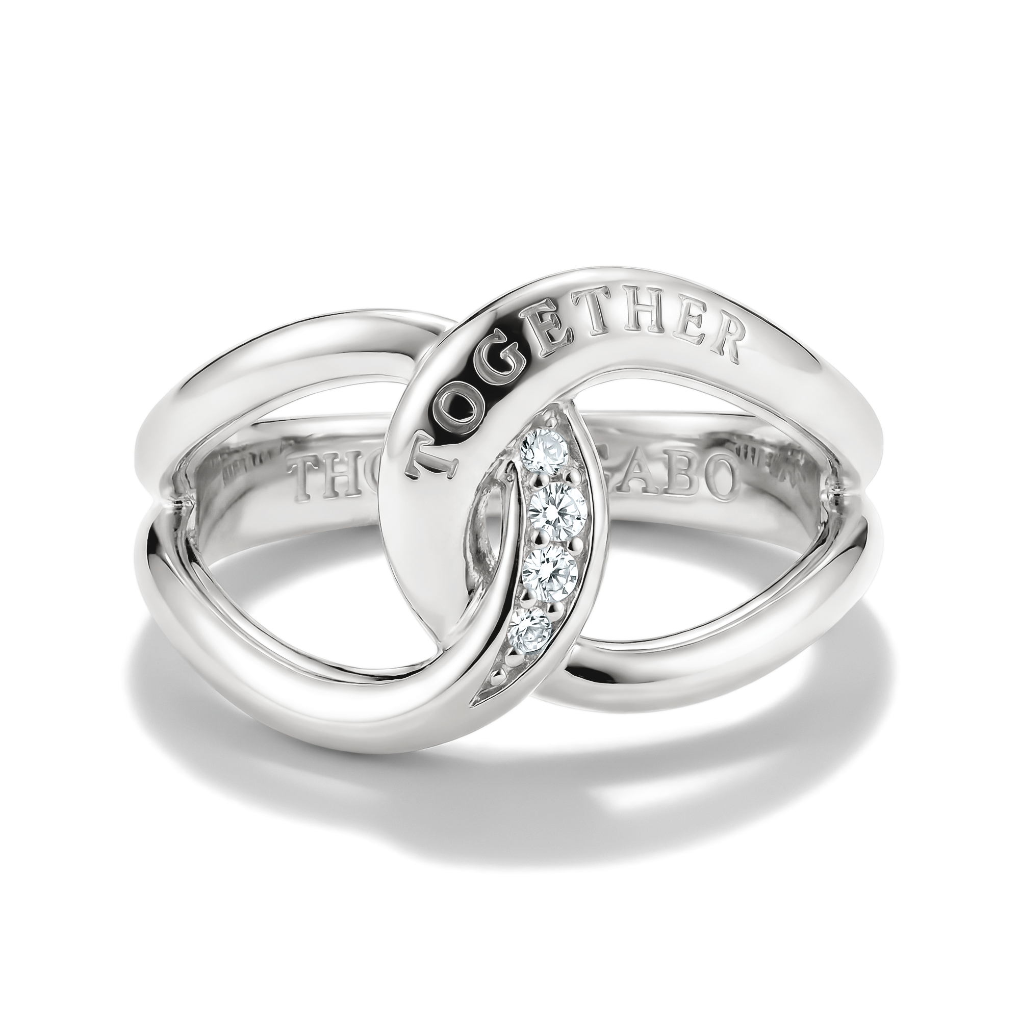 THOMAS SABO Fingerring »Together Ring Silber« mit Zirkonia (synth.)