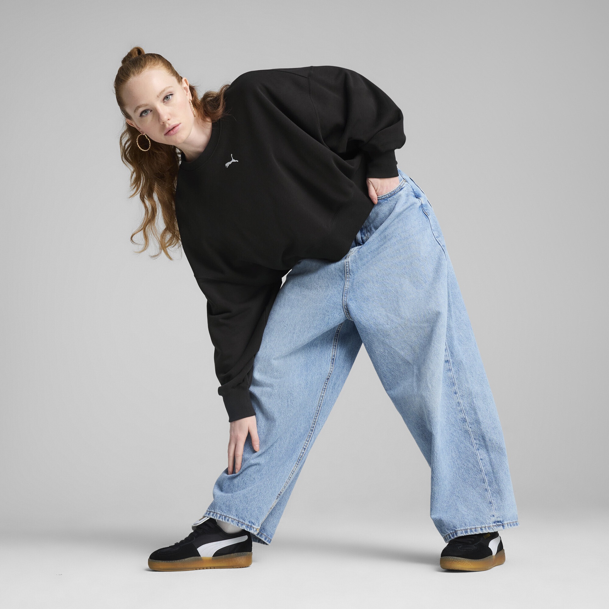 PUMA Sweatshirt »WARDROBE ESS Oversized-Crewneck Damen«