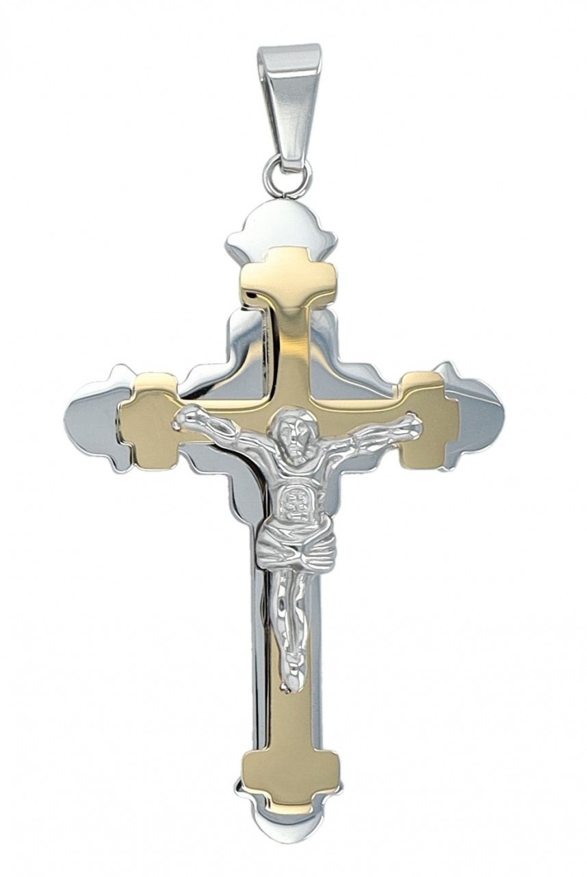 Kettenanhänger ADELIA´S "moderner Kreuz Anhänger aus Edelstahl", unbekannt, Schmuckanhänger, Damen, Edelstahl, Kettenanhänger