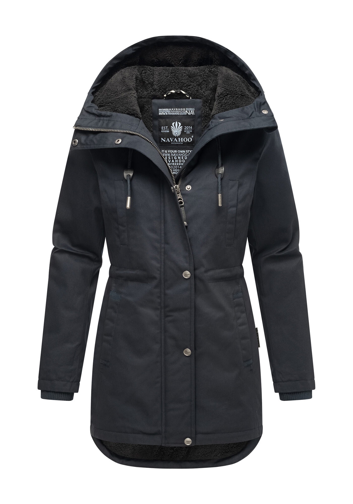 Navahoo Winterjacke »Winterfunke«, Designer Winterjacke mit Teddyfell gefüttert