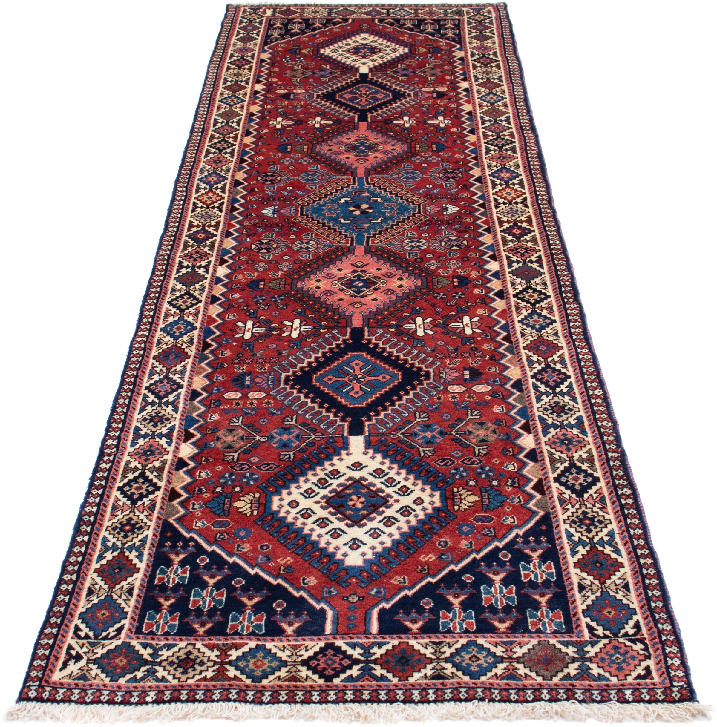 morgenland Orientteppich "Perser - Nomadic - 283 x 80 cm - dunkelrot", rechteckig, 10 mm Höhe, Wohnzimmer, Handgeknüpft,